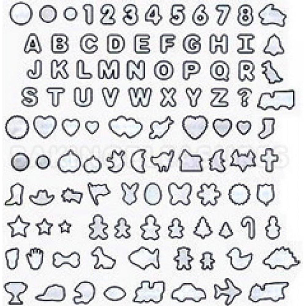 Juego de Cortadores de Galletas Wilton 101 Piezas - Alfabeto y Temas