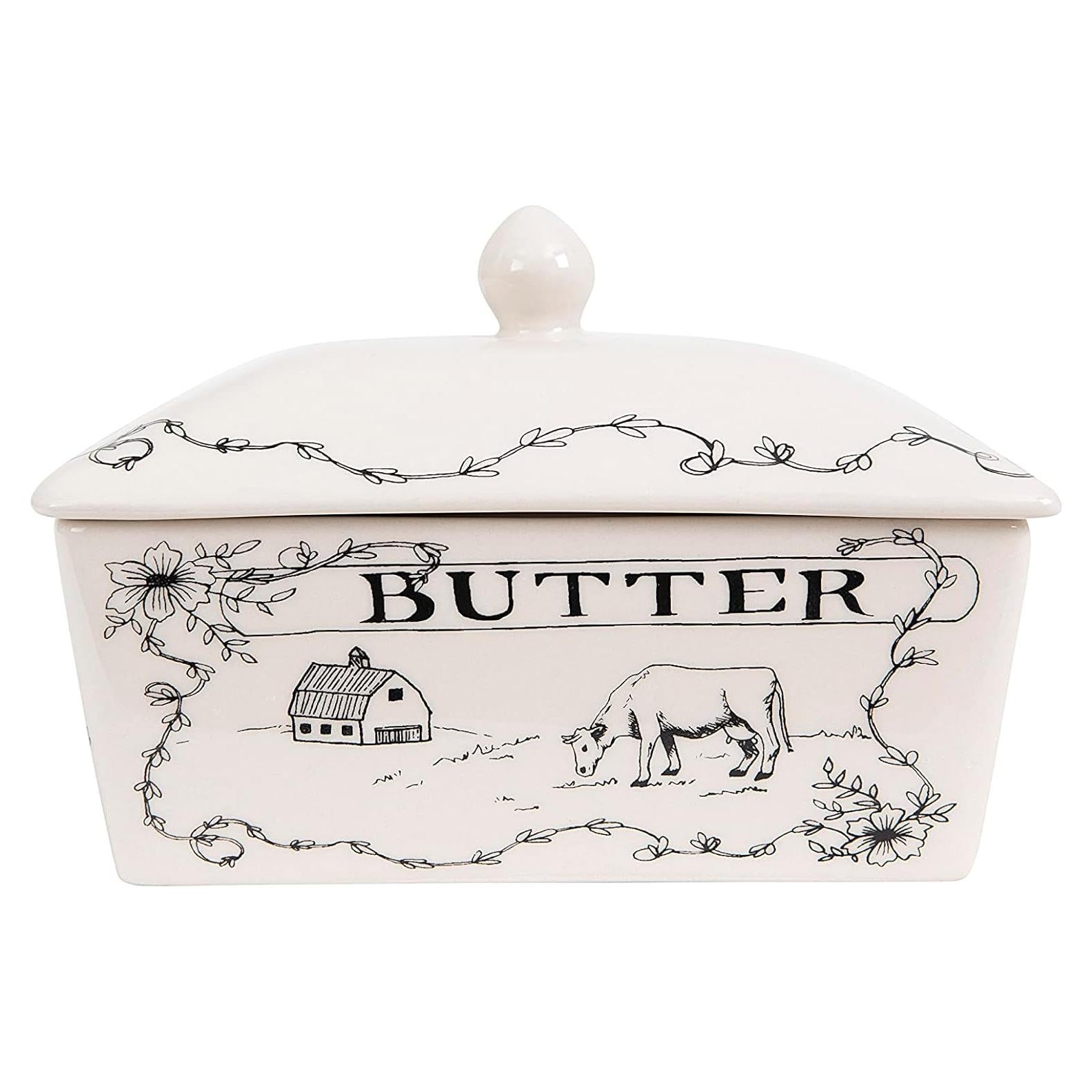 Plato de Mantequilla Creative Co-Op 17.14x10.16cm Vintage