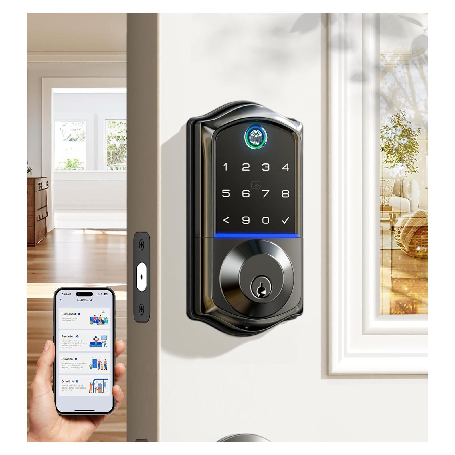 Cerradura Inteligente Veise VE017 con Huella Dactilar y App