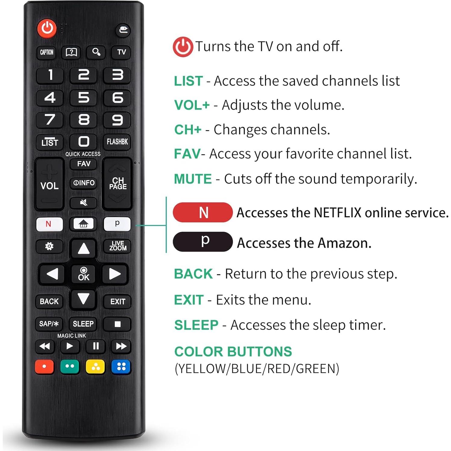 Control Remoto Angrox para LG Smart TV - Modelo AH-5307
