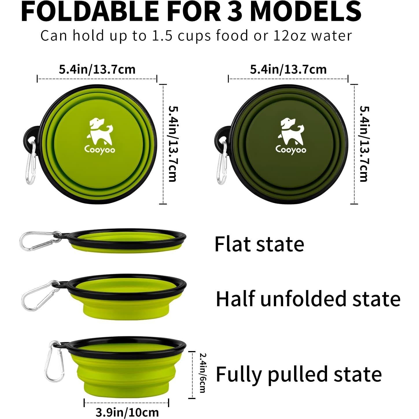 Cuencos Plegables para Perros y Gatos COOYOO - 2 Unidades