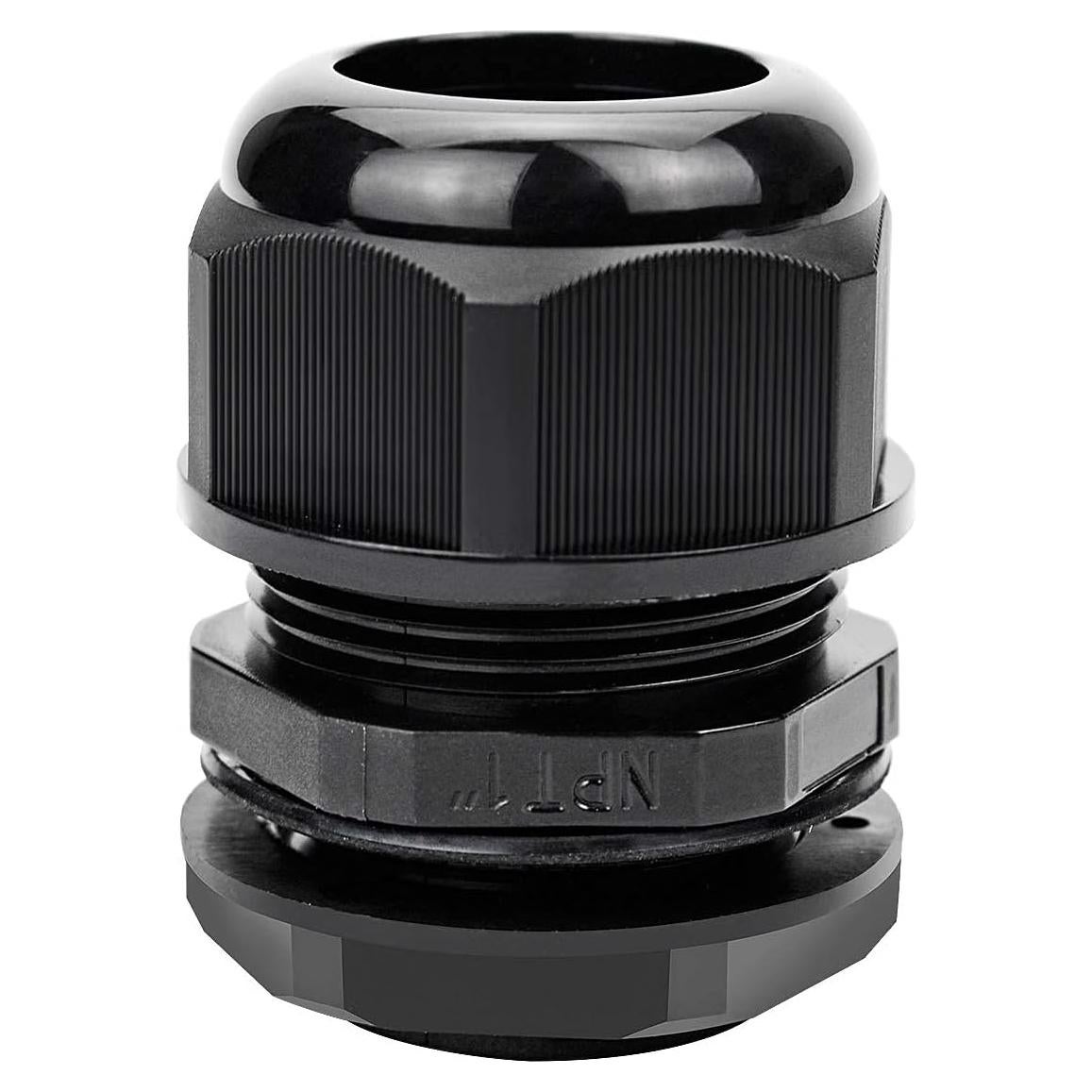 Glandes de Cable IP68 XHF 1" Nylon 2 Pcs Ajustables Negros