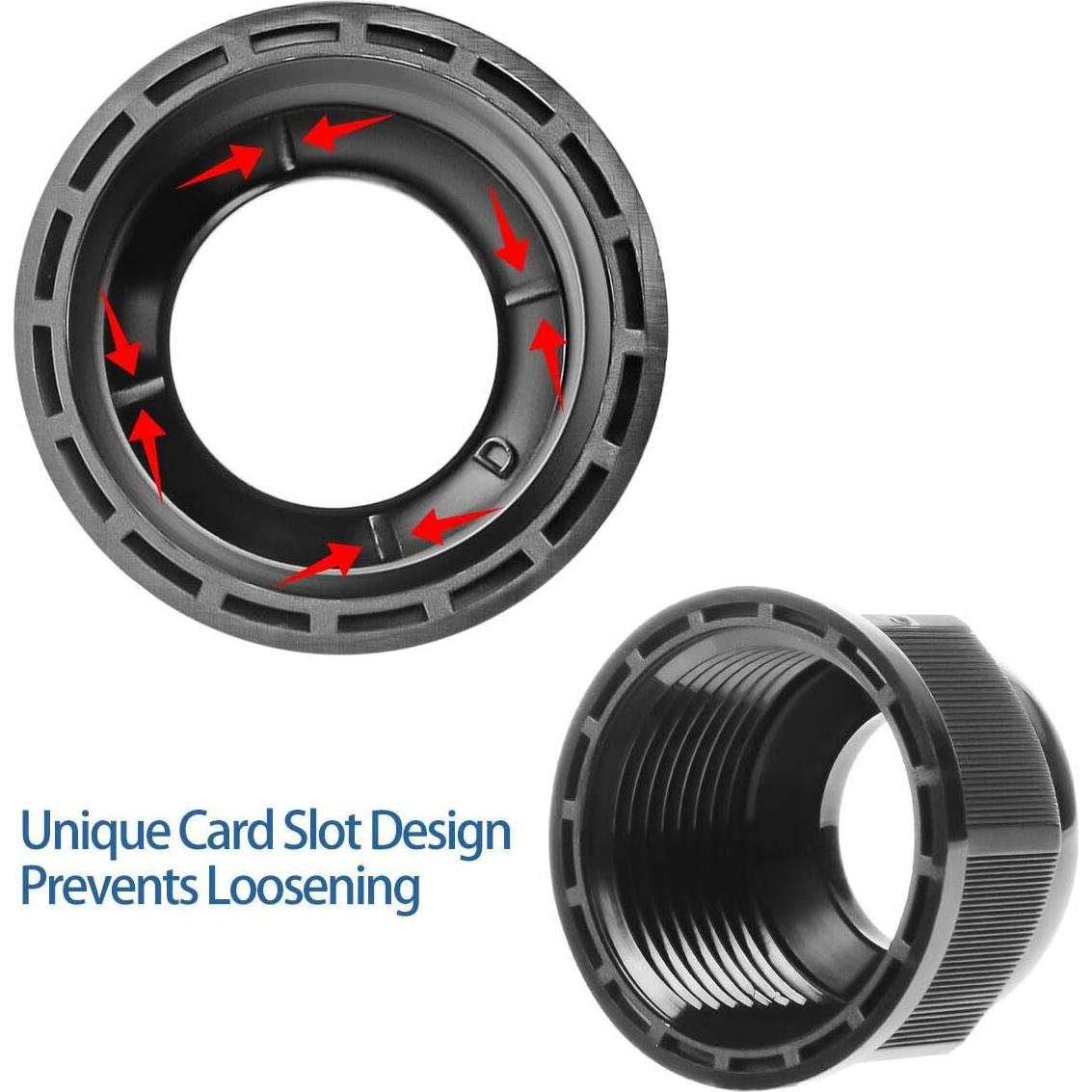 Glandes de Cable IP68 XHF 1" Nylon 2 Pcs Ajustables Negros