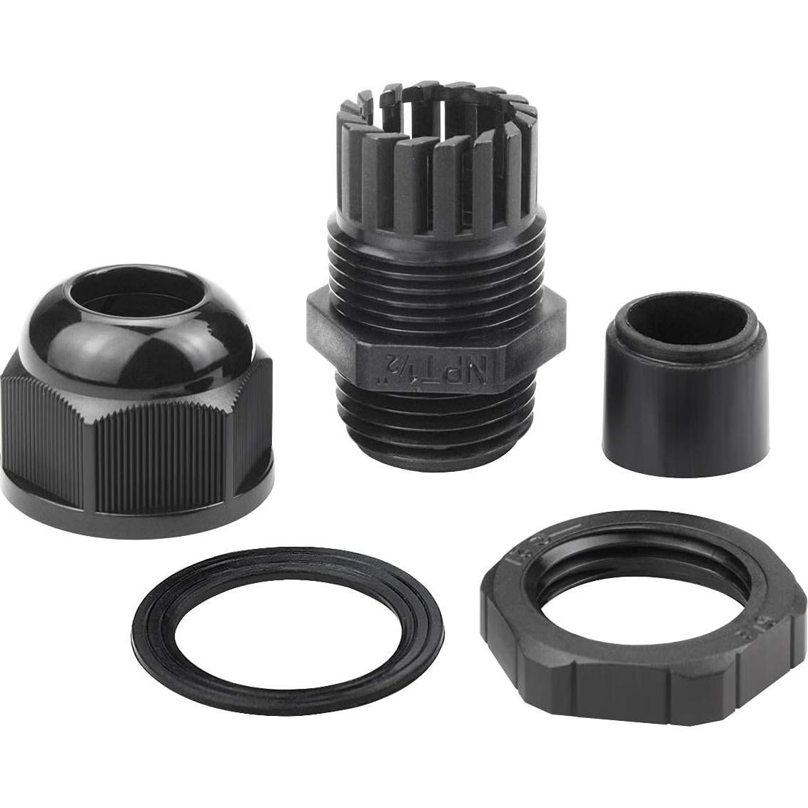 Glandes de Cable IP68 XHF 1" Nylon 2 Pcs Ajustables Negros