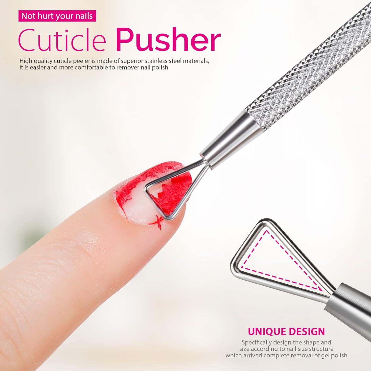 Kit de herramientas para quitar gel de uñas Teenitor - 114 almohadillas, clips, limas y más