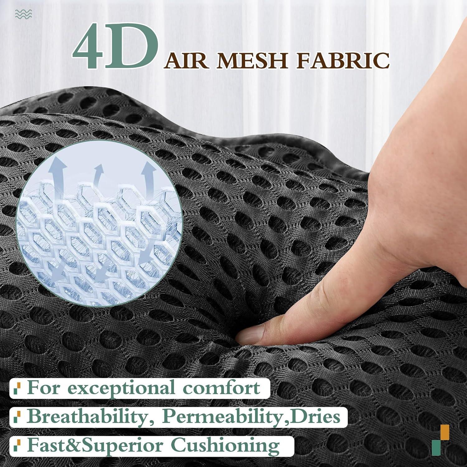 Almohada de baño RUVINCE ergonómica con 6 ventosas - Negro