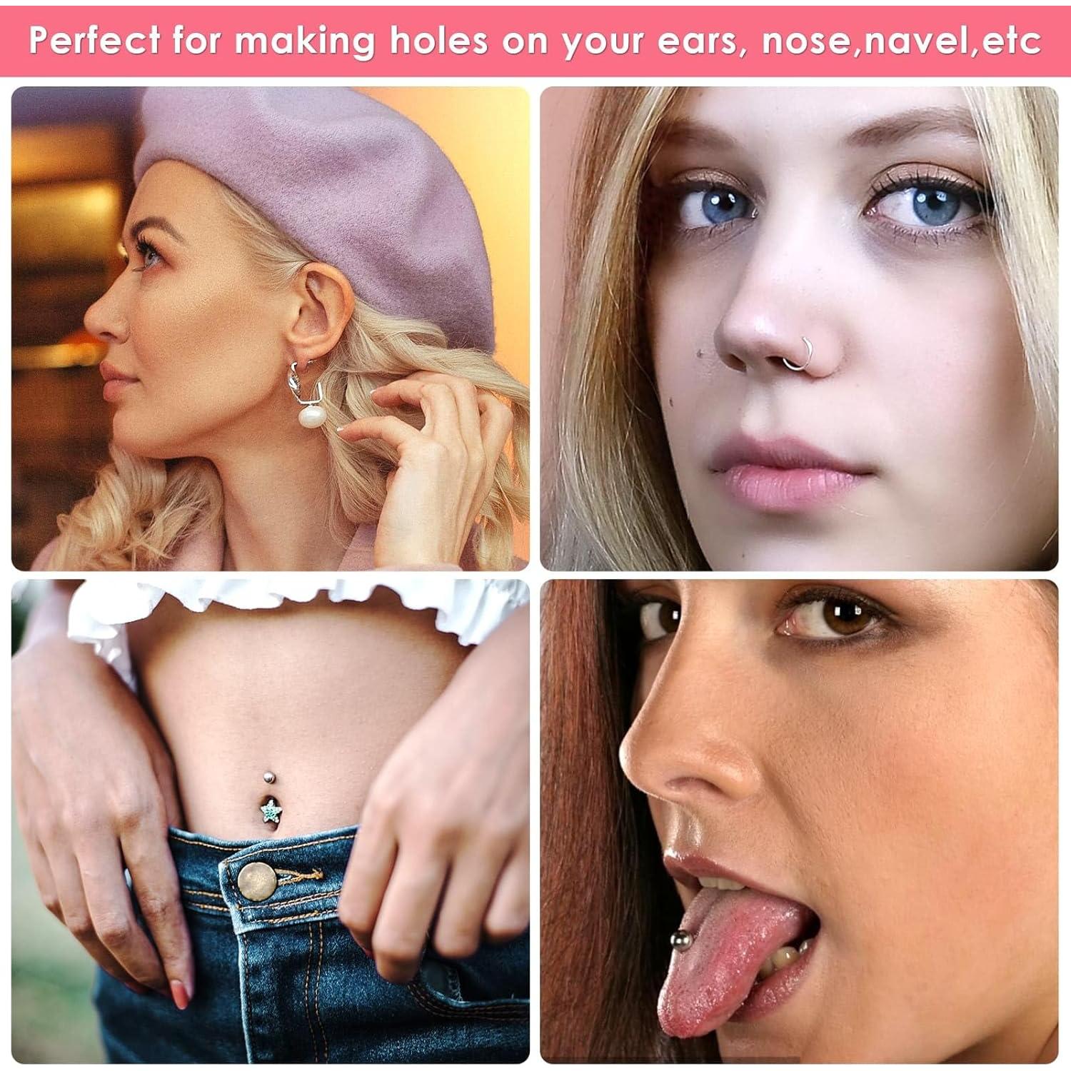 Kit de Perforación de Oídos Evatage con 98 Pendientes