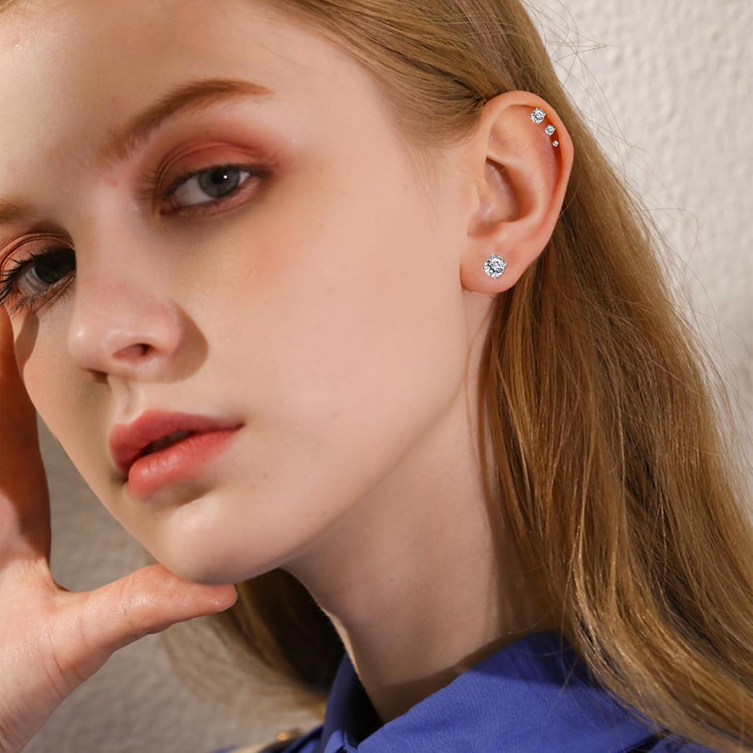 Pendientes Magnéticos Unisex NEWITIN - 10 Pares Acero Inoxidable