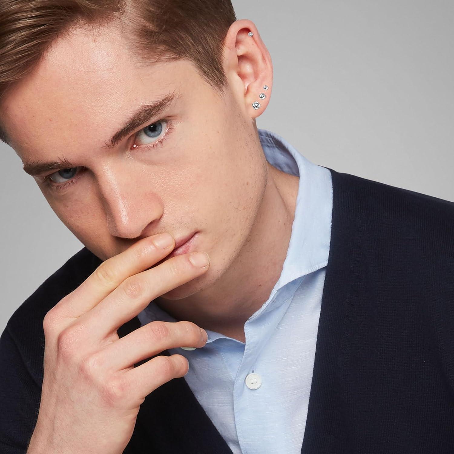 Pendientes Magnéticos Unisex NEWITIN - 10 Pares Acero Inoxidable