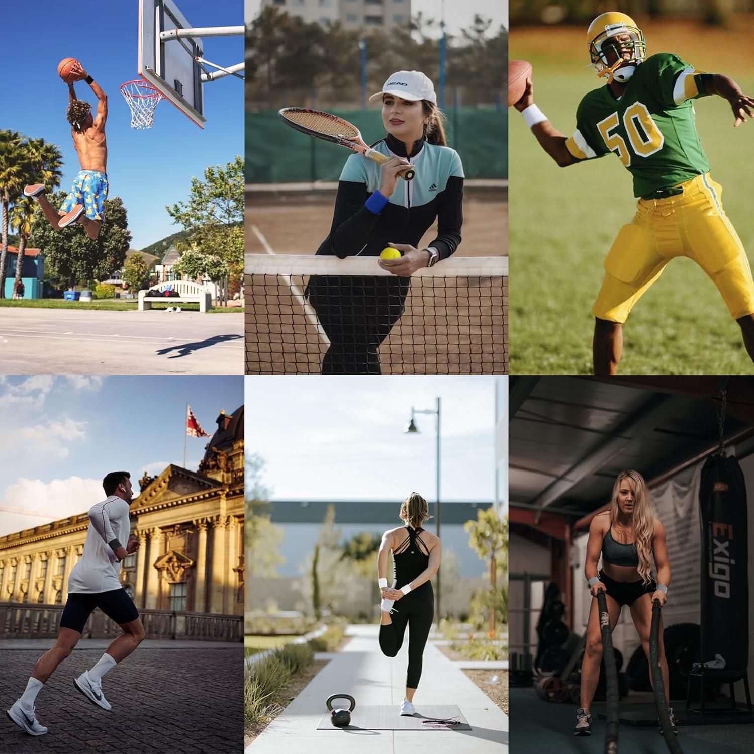 Paquete de 8 muñequeras absorbentes IMAGERIO para deportes