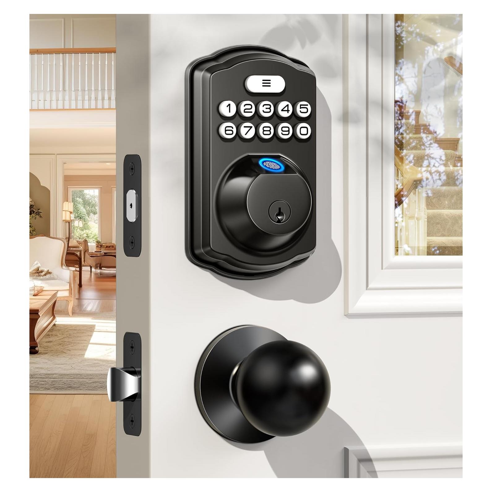 Cerradura Biométrica Veise KS02C con Teclado y 2 Perillas