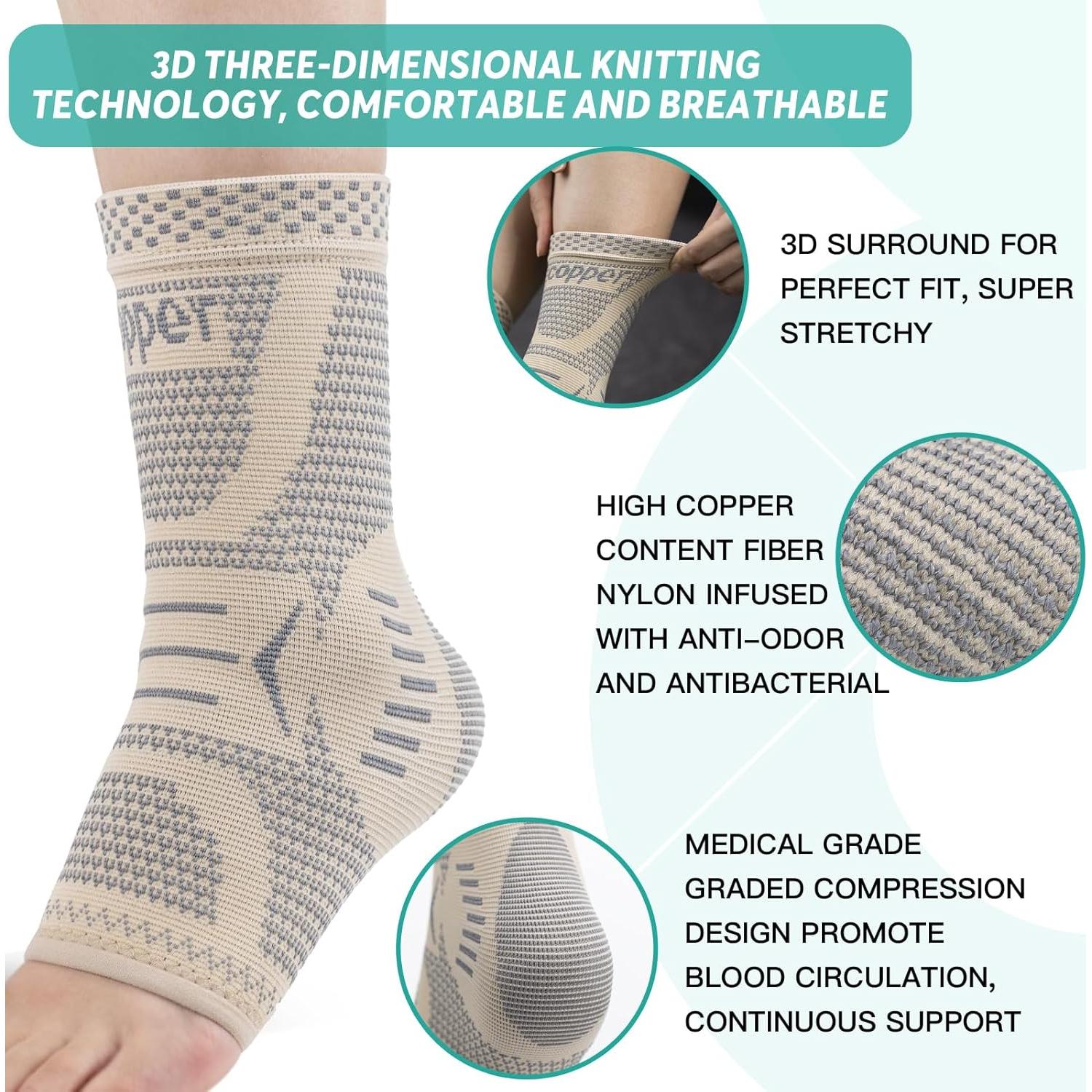 Faja de Tobillo INDEEMAX Infundida con Cobre - Compresión S