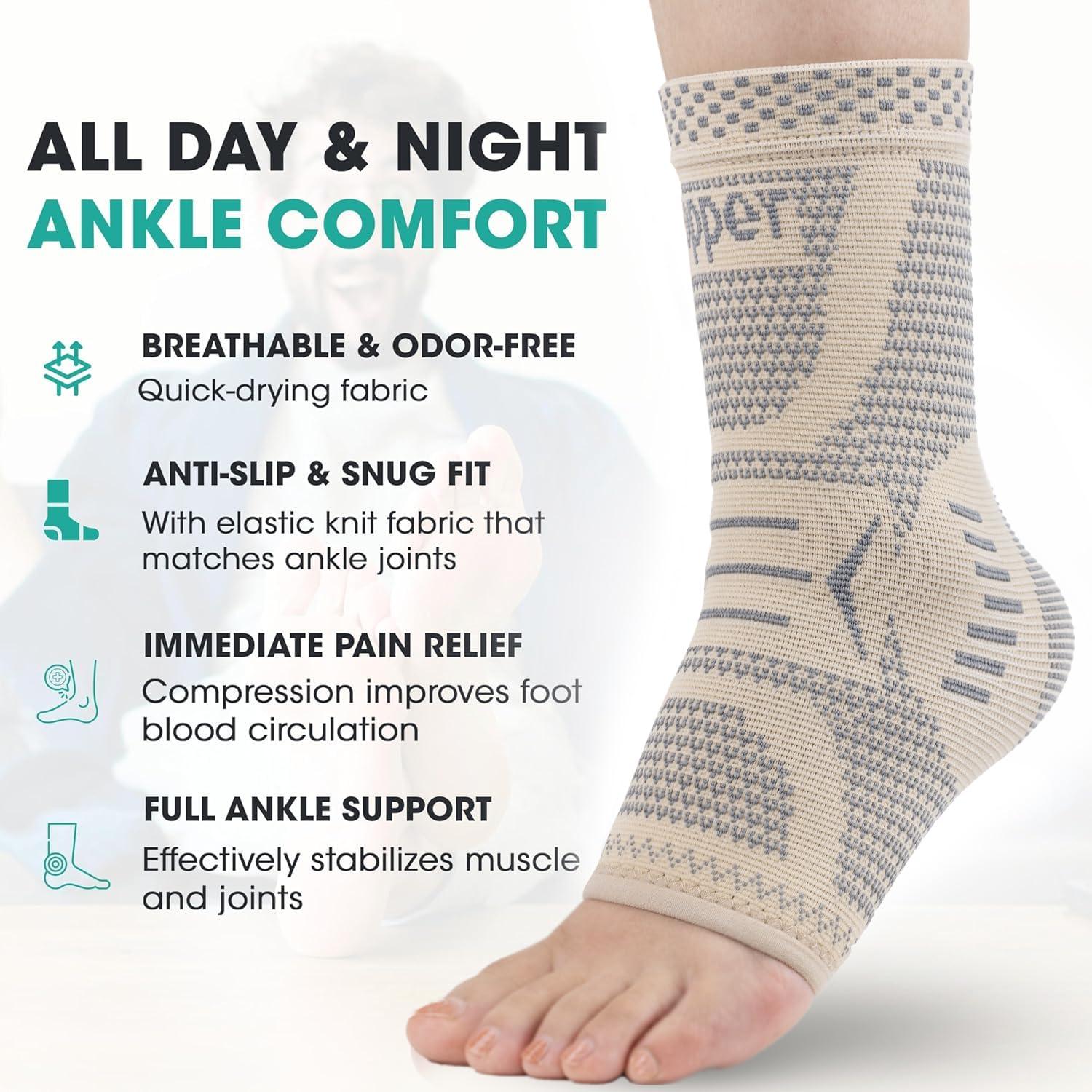 Faja de Tobillo INDEEMAX Infundida con Cobre - Compresión S