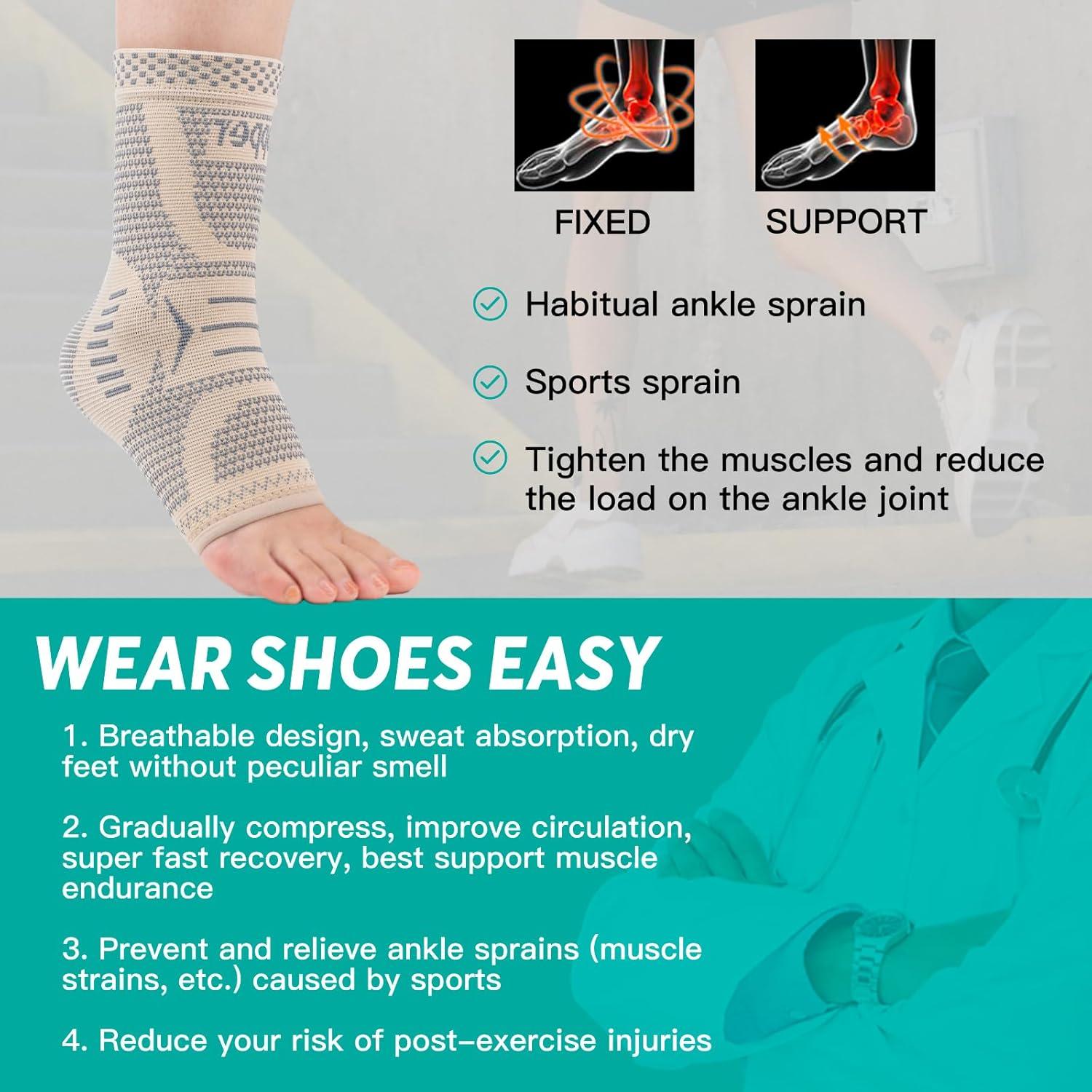 Faja de Tobillo INDEEMAX Infundida con Cobre - Compresión S