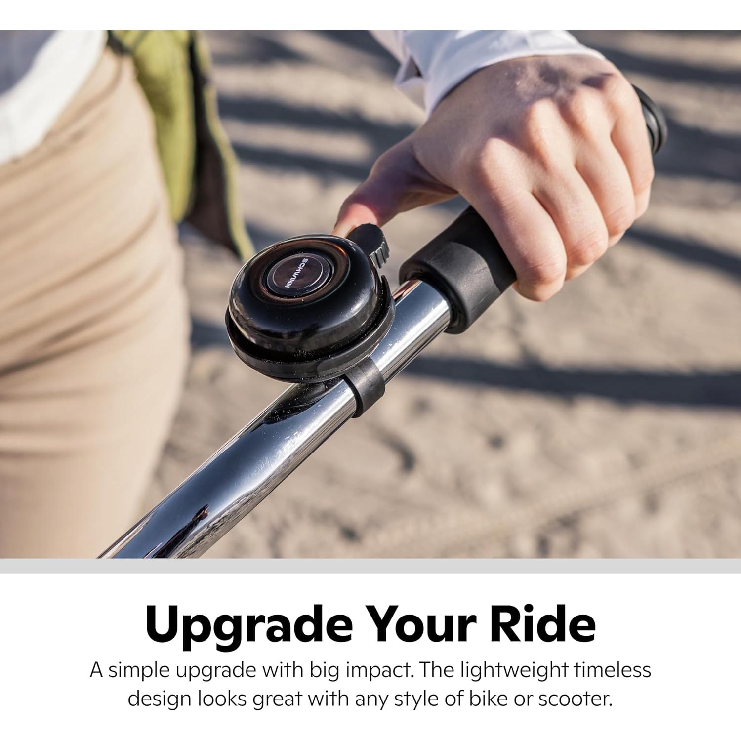 Campana de Bicicleta Schwinn Negra Clásica, Sonido Fuerte, Fácil Instalación