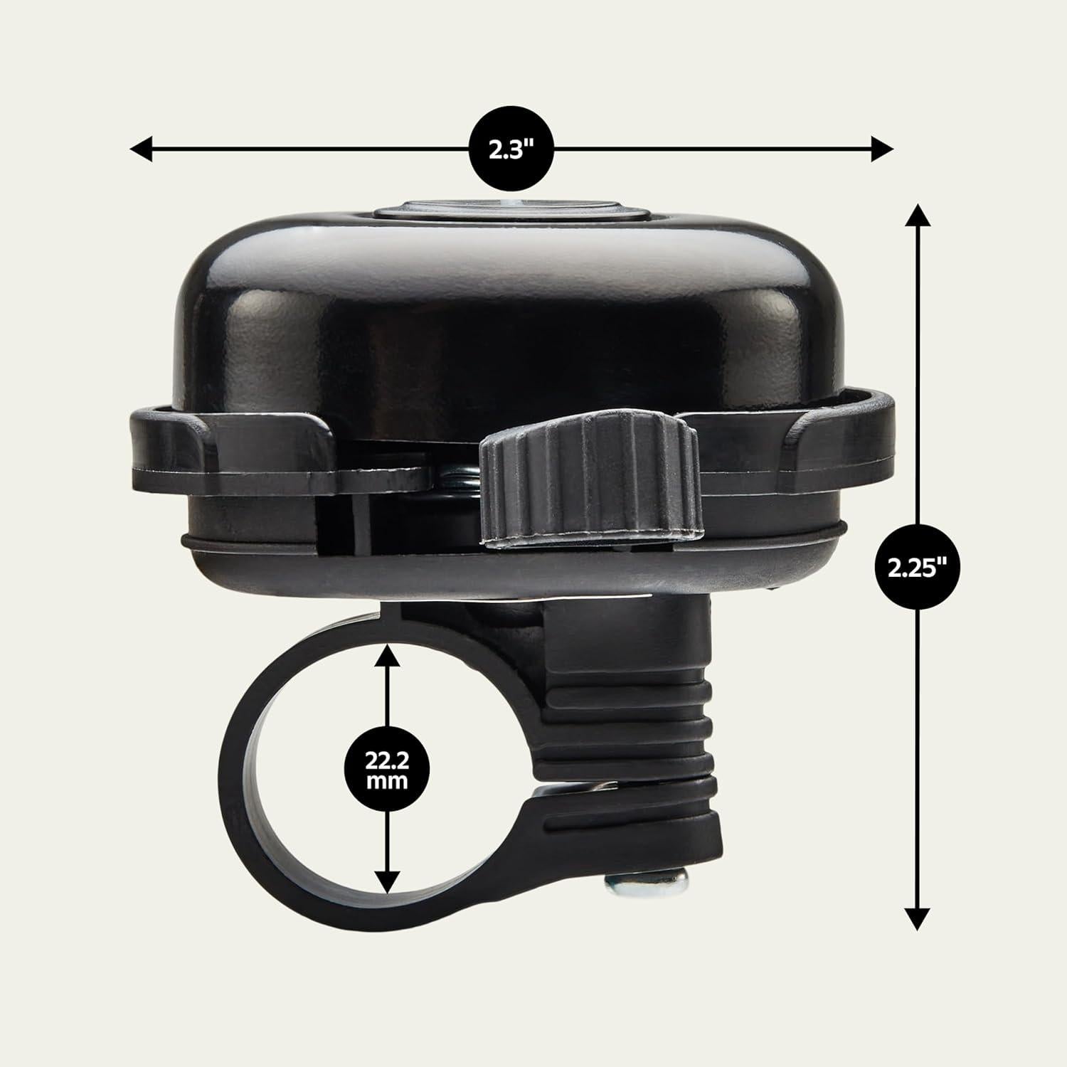 Campana de Bicicleta Schwinn Negra Clásica, Sonido Fuerte, Fácil Instalación