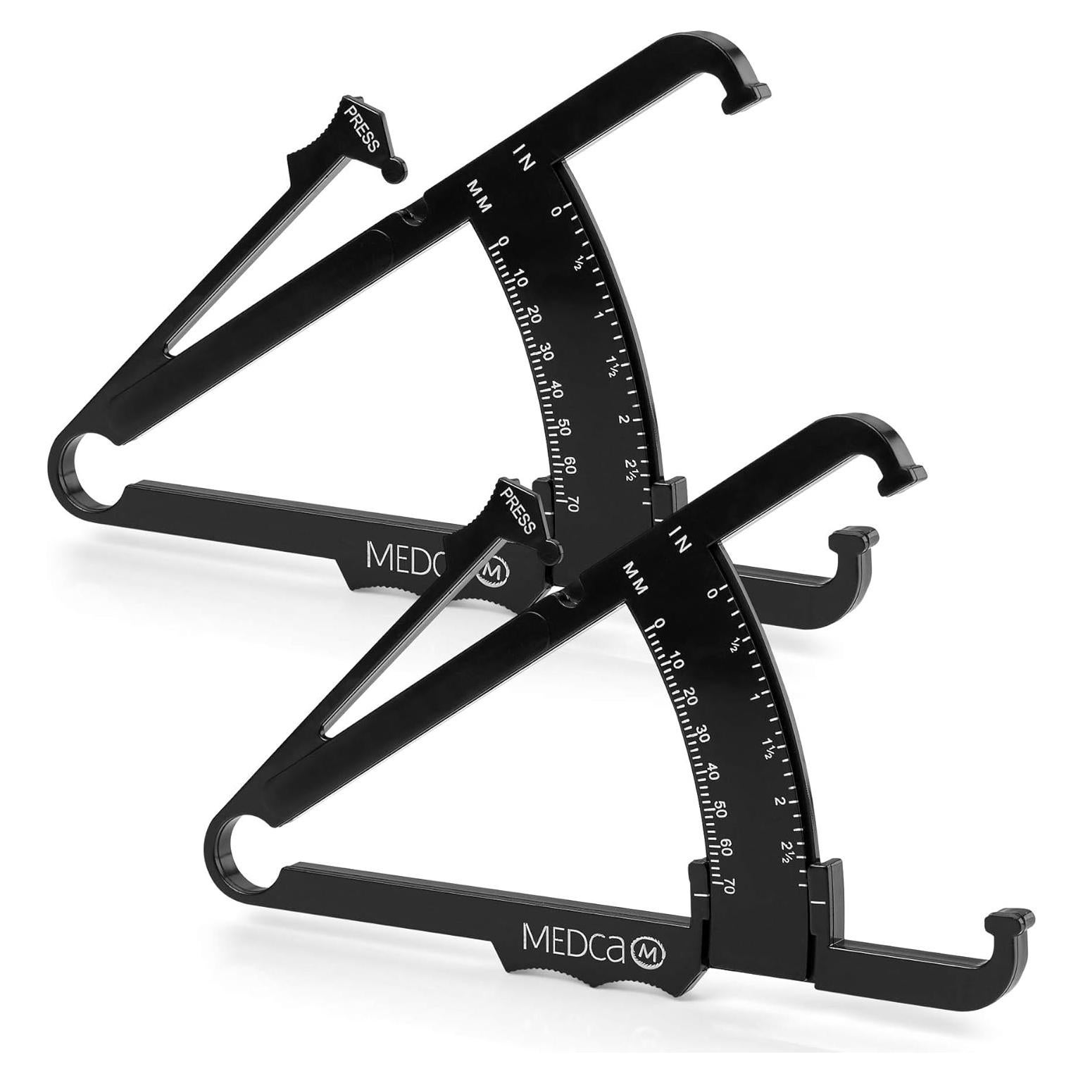 Calibrador de Grasa Corporal MEDca - Paquete de 2, Negro