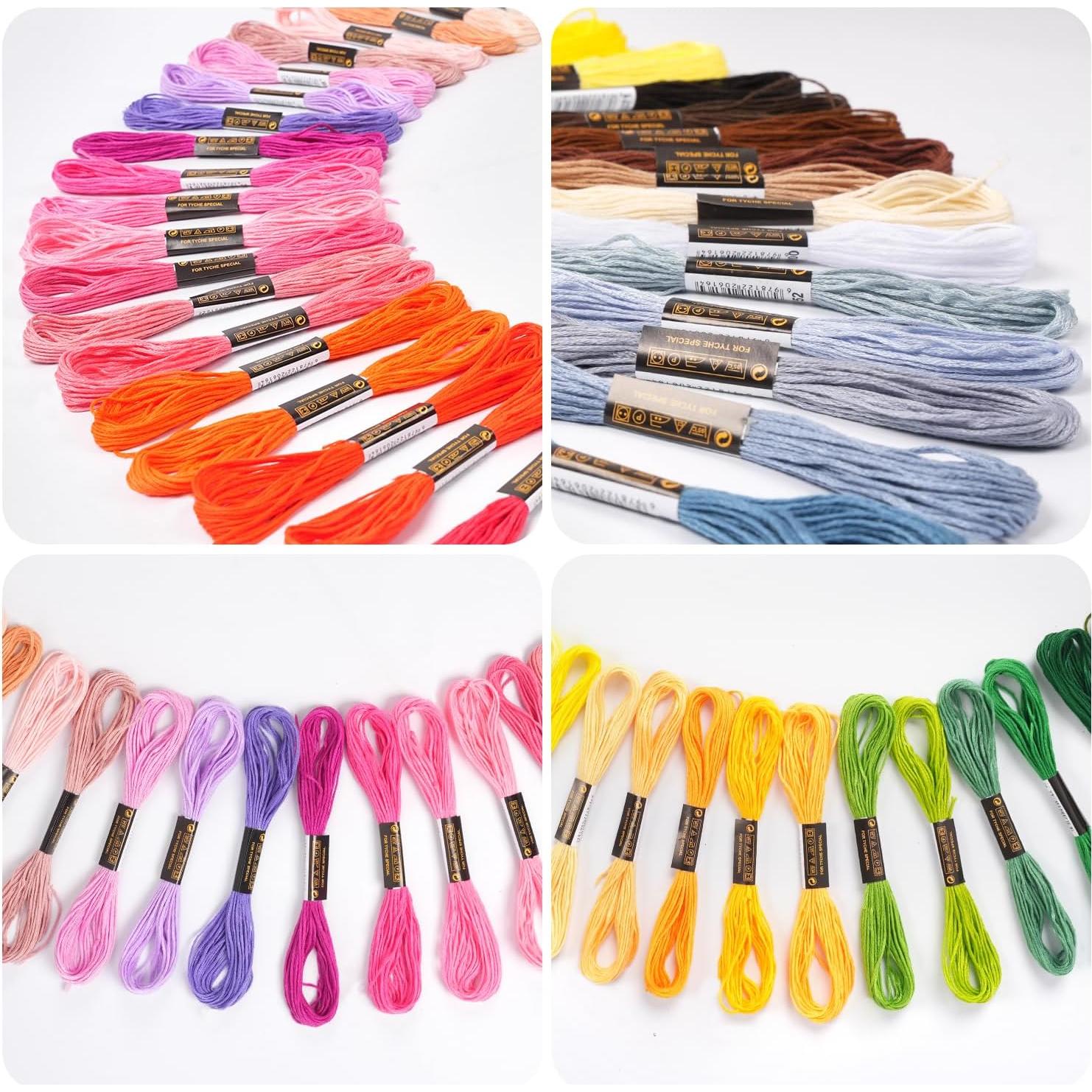 60 Madejas Hilo de Bordado Arcoíris SPOTJINNYUU 8.0m