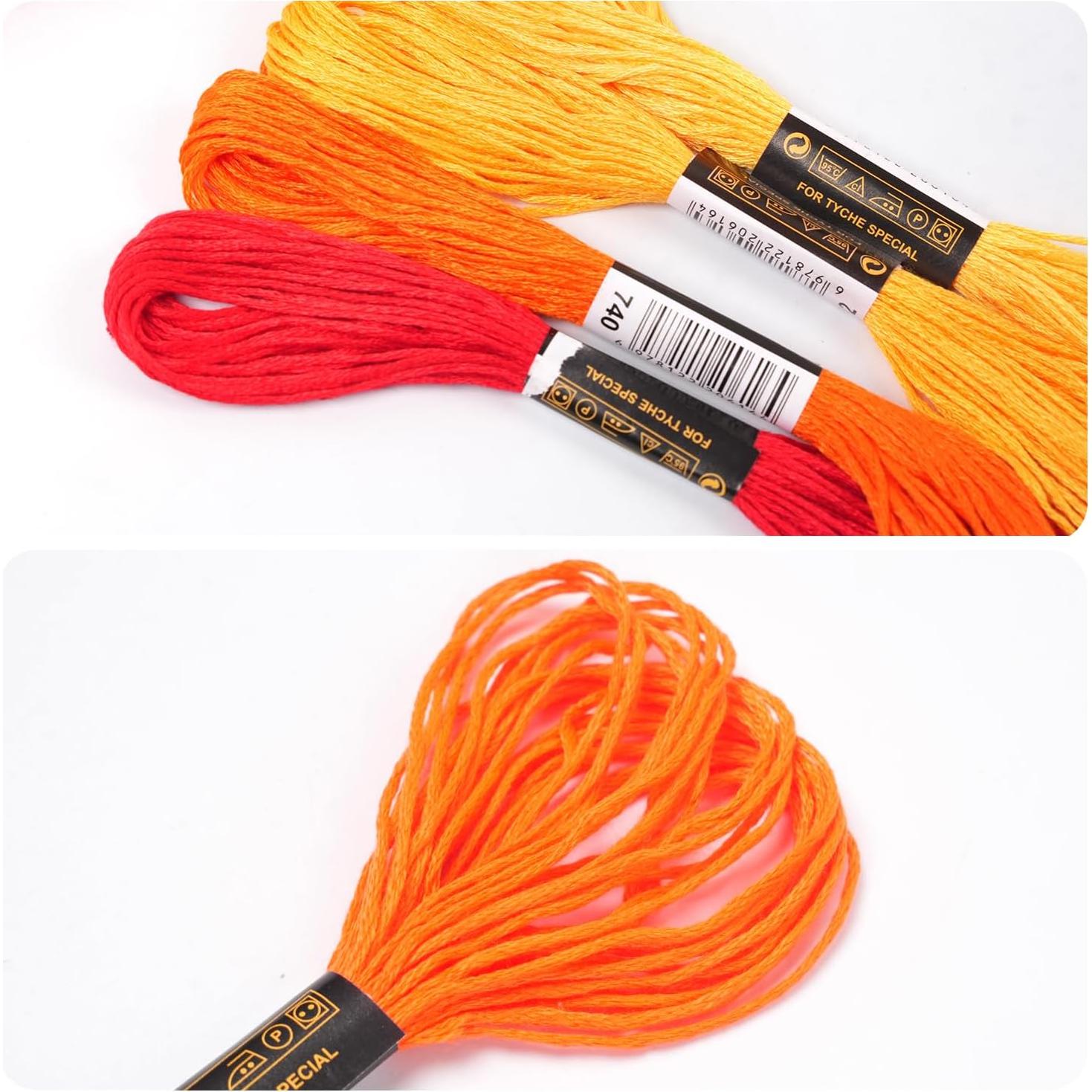 60 Madejas Hilo de Bordado Arcoíris SPOTJINNYUU 8.0m