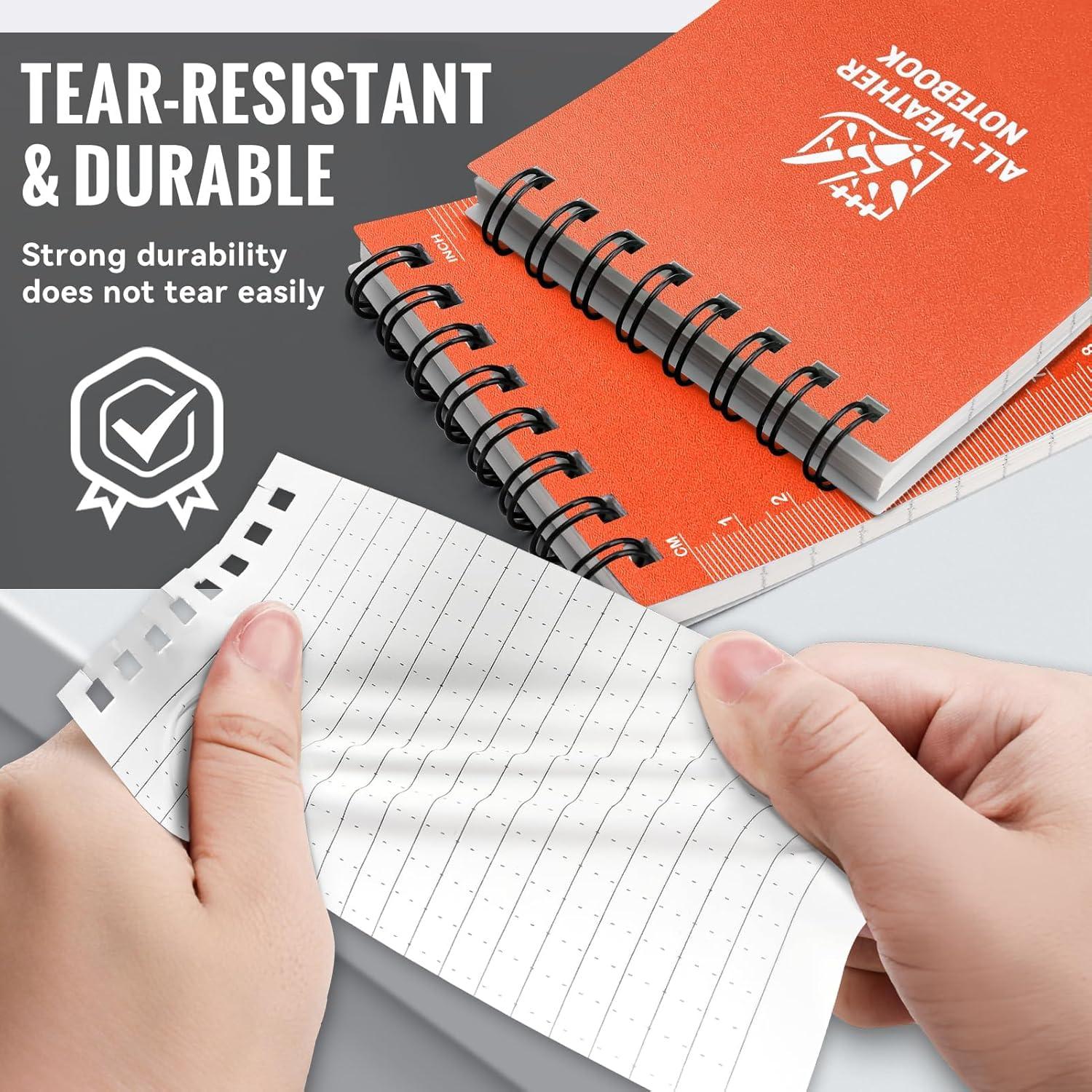 Cuaderno Impermeable POPYOLA 3x5" Naranja 100 Páginas