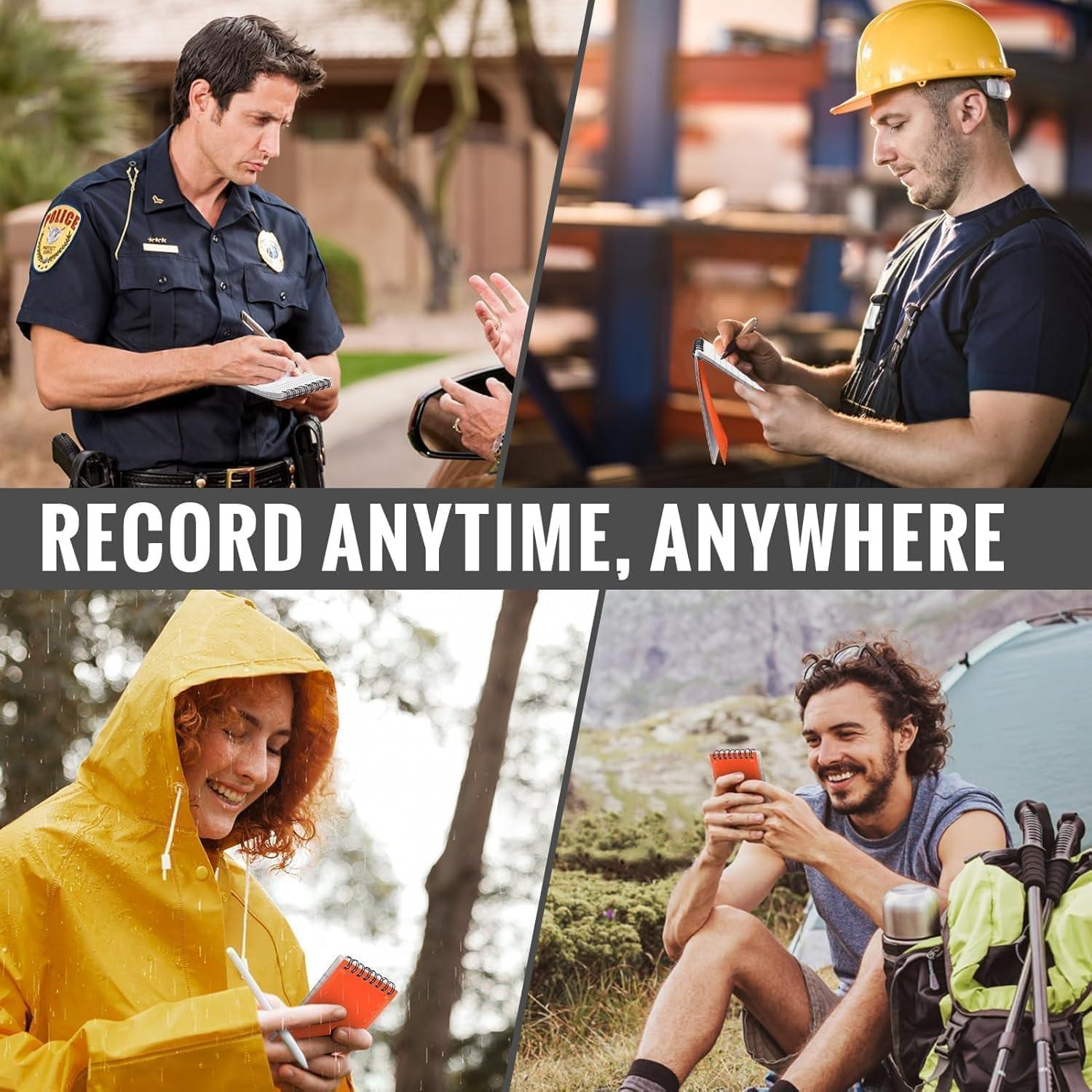 Cuaderno Impermeable POPYOLA 3x5" Naranja 100 Páginas