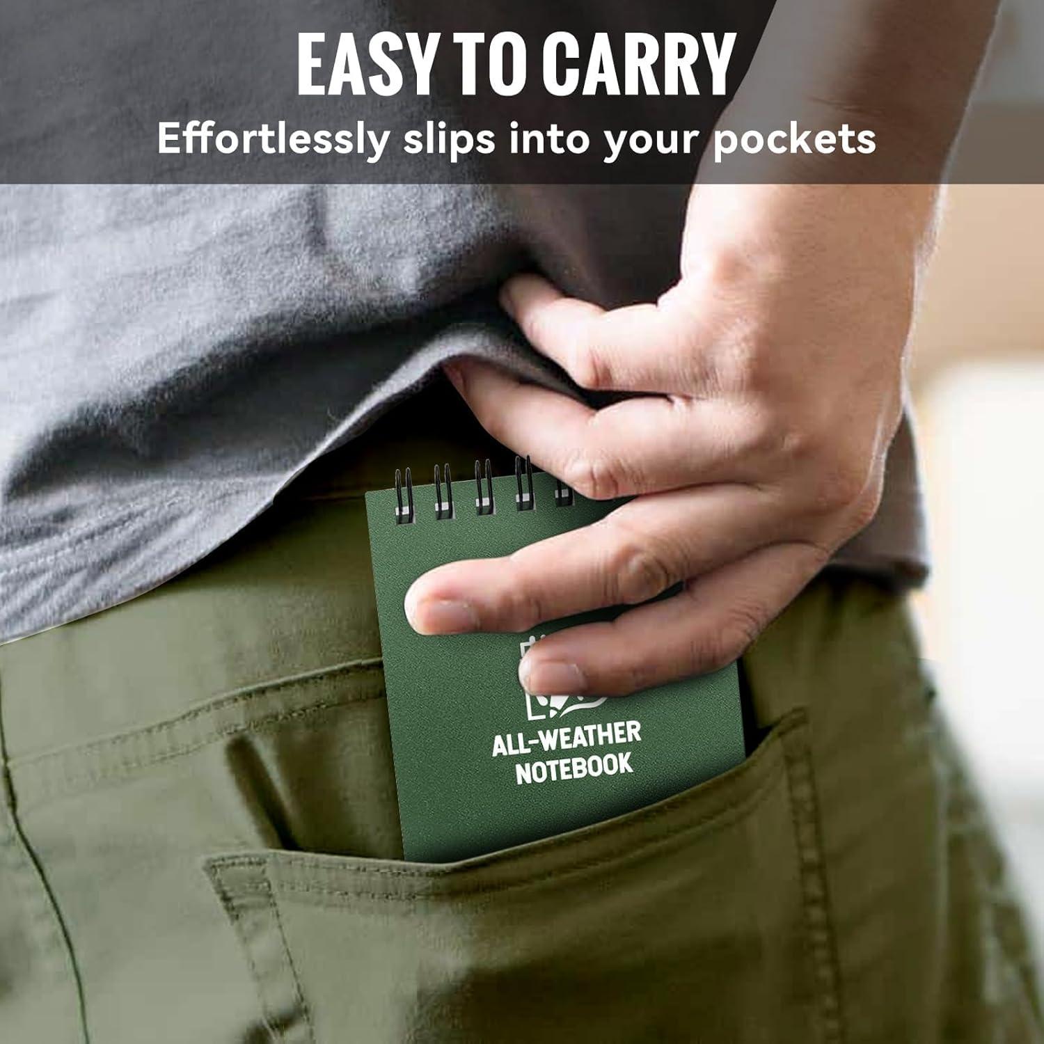 Cuaderno Impermeable POPYOLA 3x5" Verde 100 Páginas