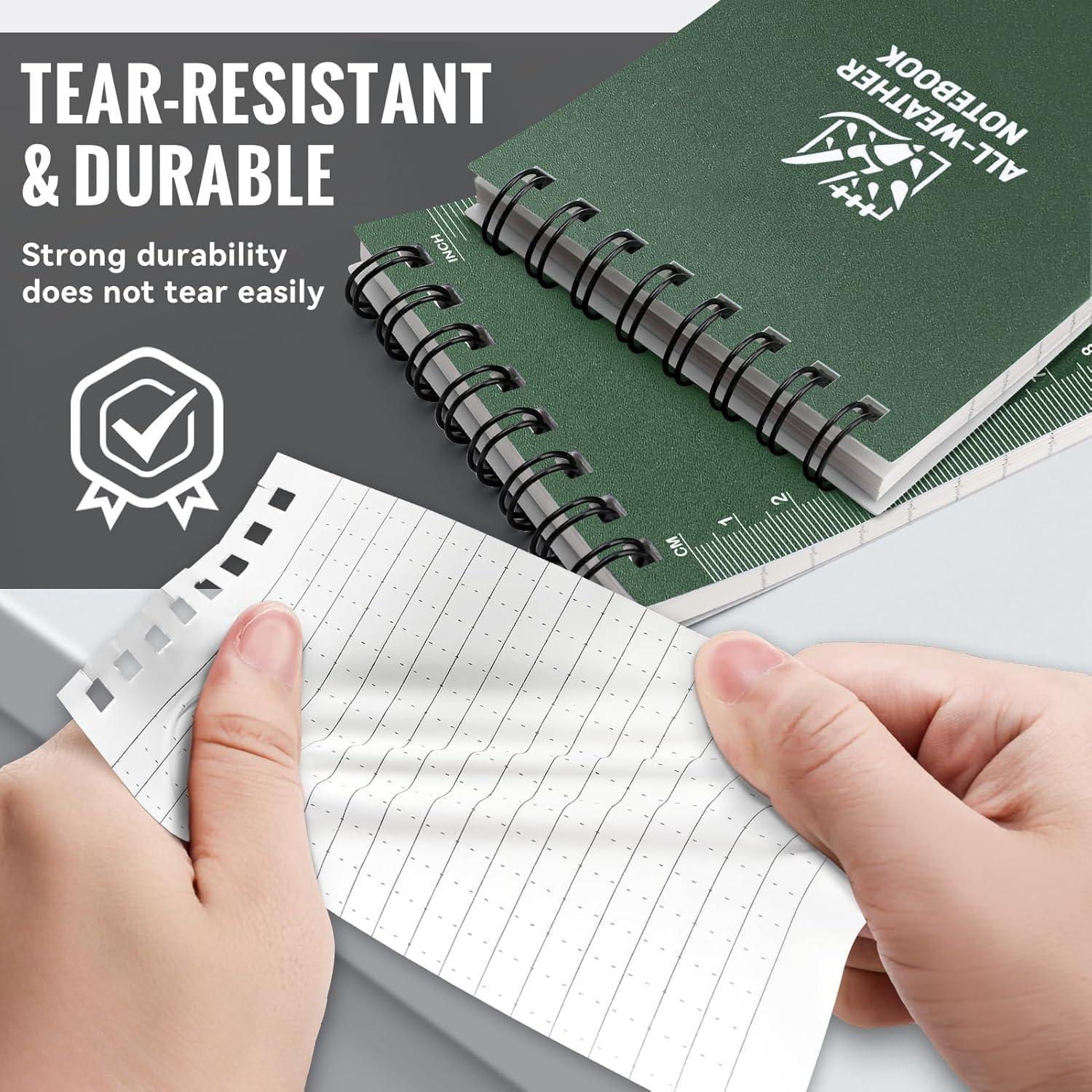 Cuaderno Impermeable POPYOLA 3x5" Verde 100 Páginas