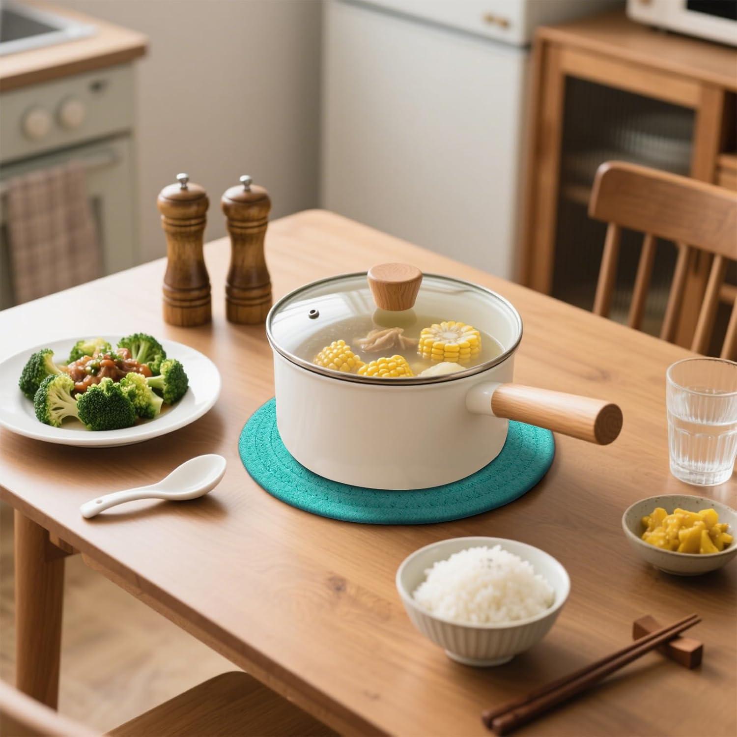 Trivets para Platos Calientes SHACOS 20.32cm Algodón 4 Piezas