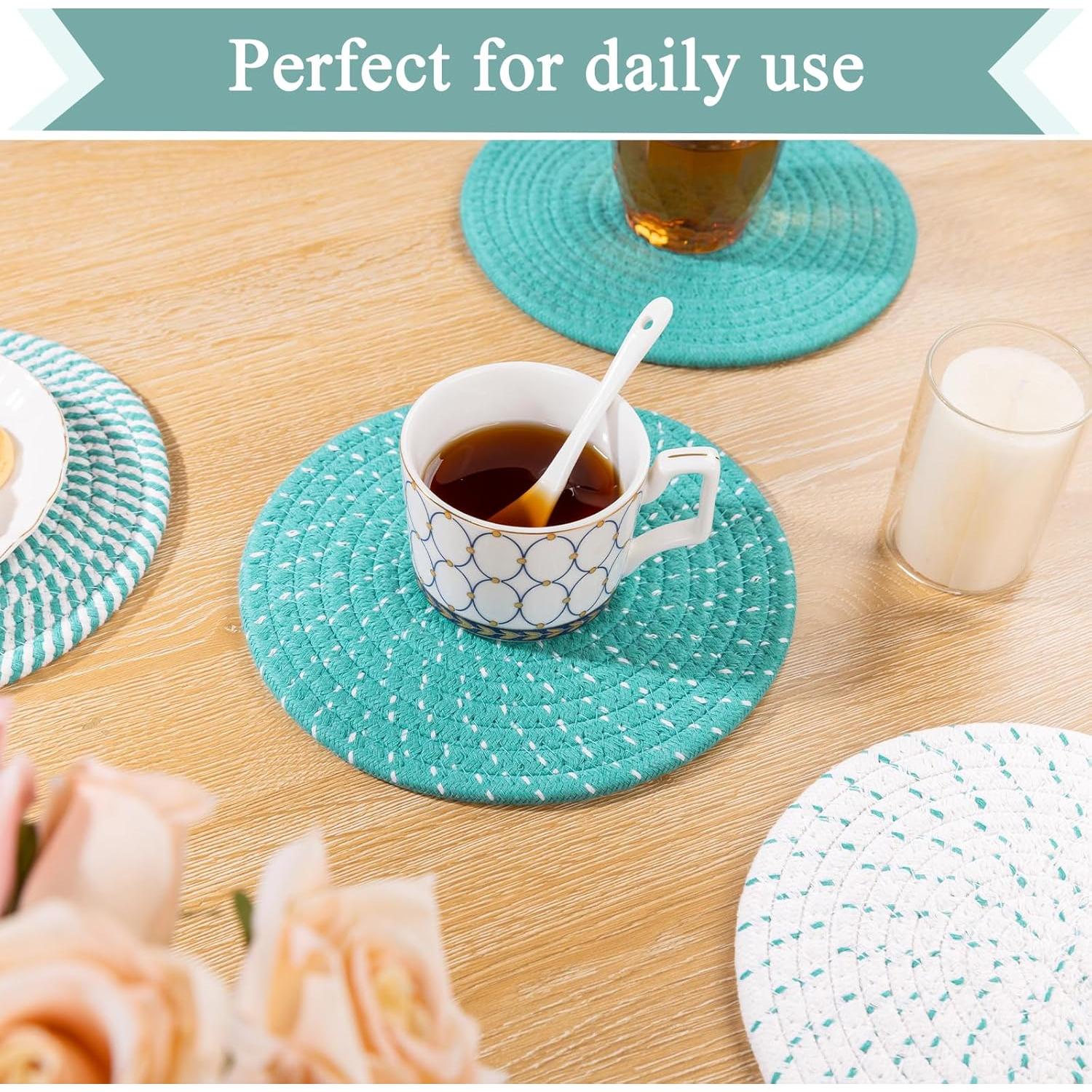 Trivets para Platos Calientes SHACOS 20.32cm Algodón 4 Piezas