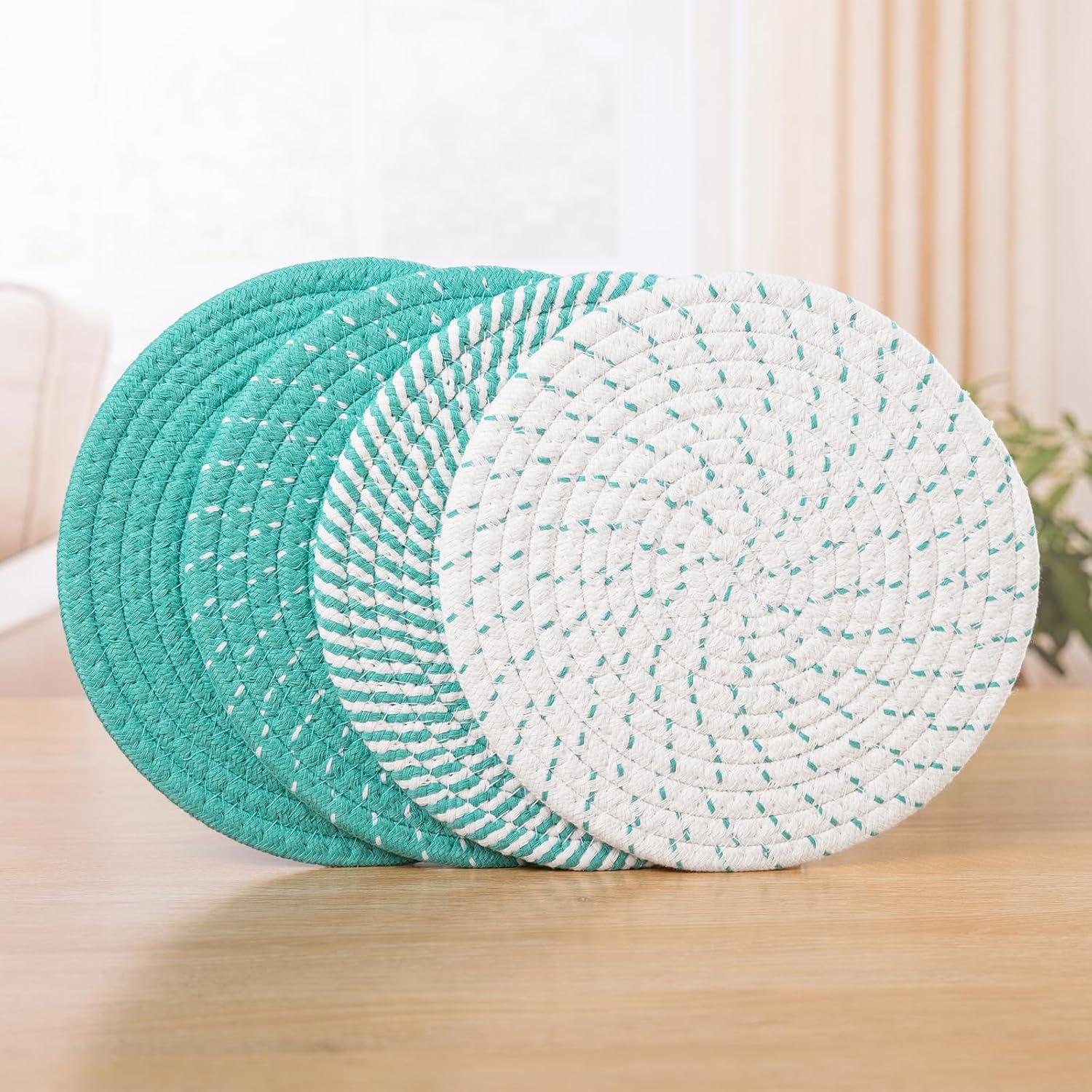 Trivets para Platos Calientes SHACOS 20.32cm Algodón 4 Piezas