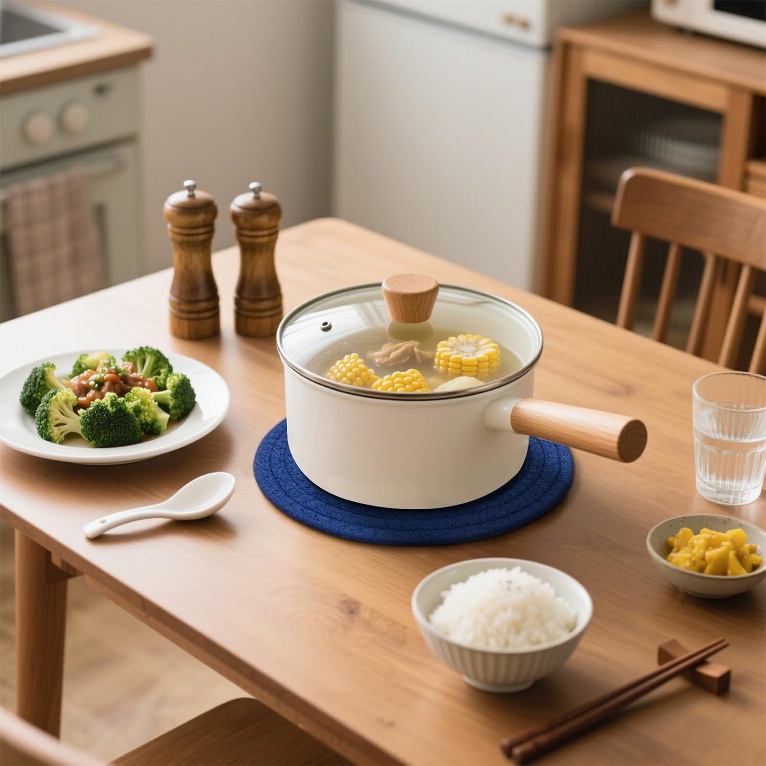 Trivets para Platos Calientes SHACOS 20.32cm Algodón 4 Piezas