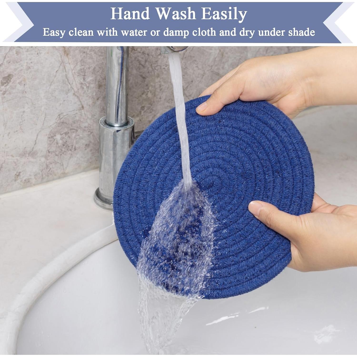 Trivets para Platos Calientes SHACOS 20.32cm Algodón 4 Piezas