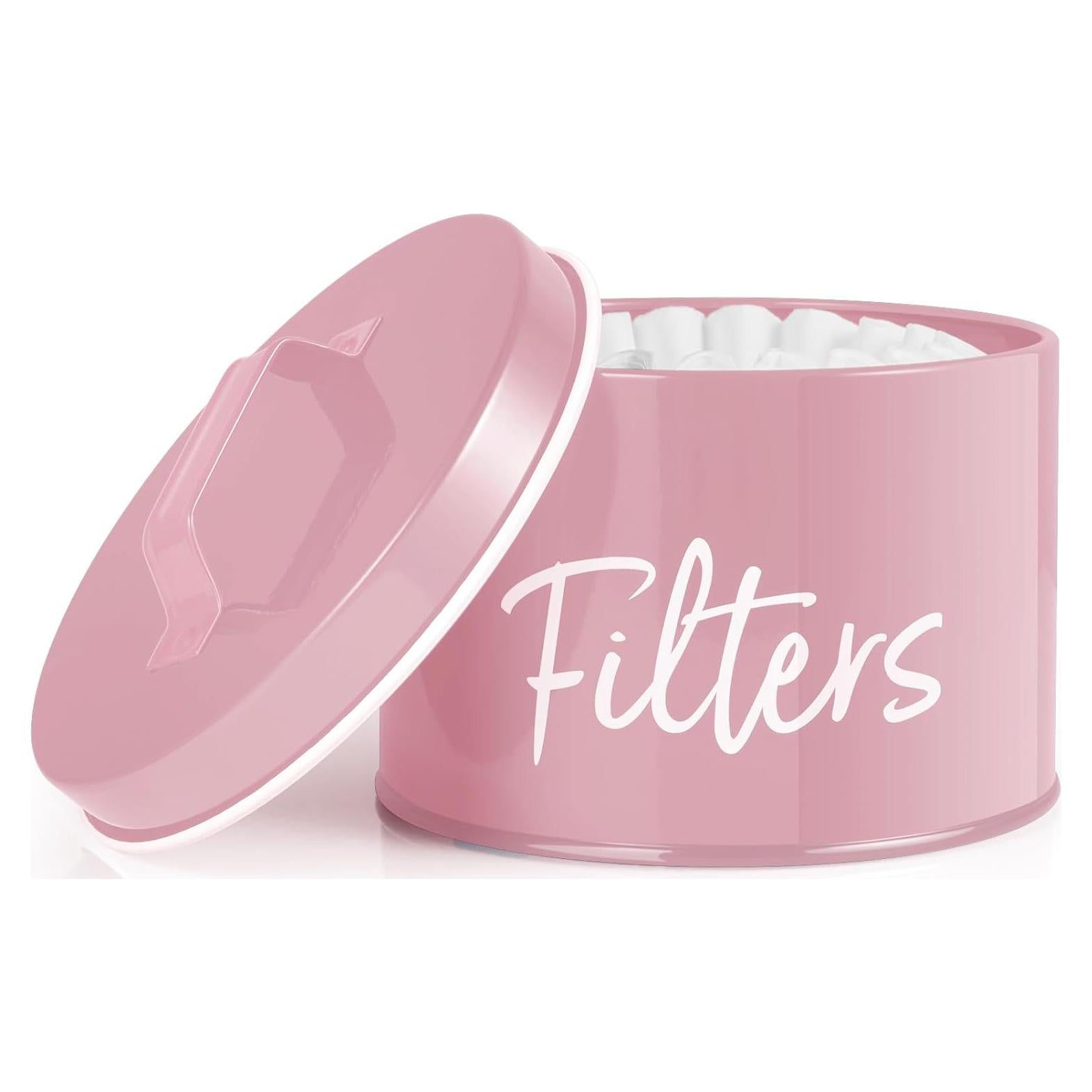 Soporte para Filtros de Café DRASTAR Rosa, Almacenamiento Grande