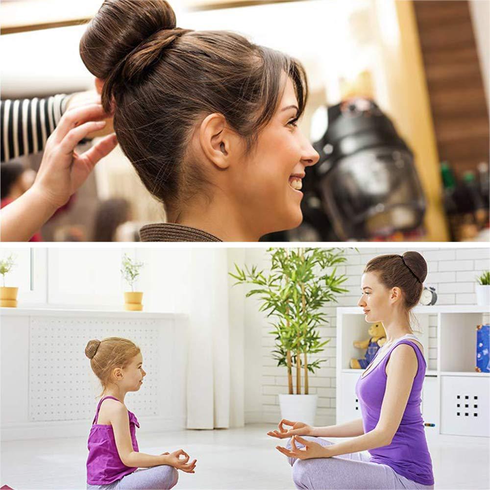 Kitjans Kit de Moldeadores de Donut para Cabello Niños 2PCS 6.35cm Negro