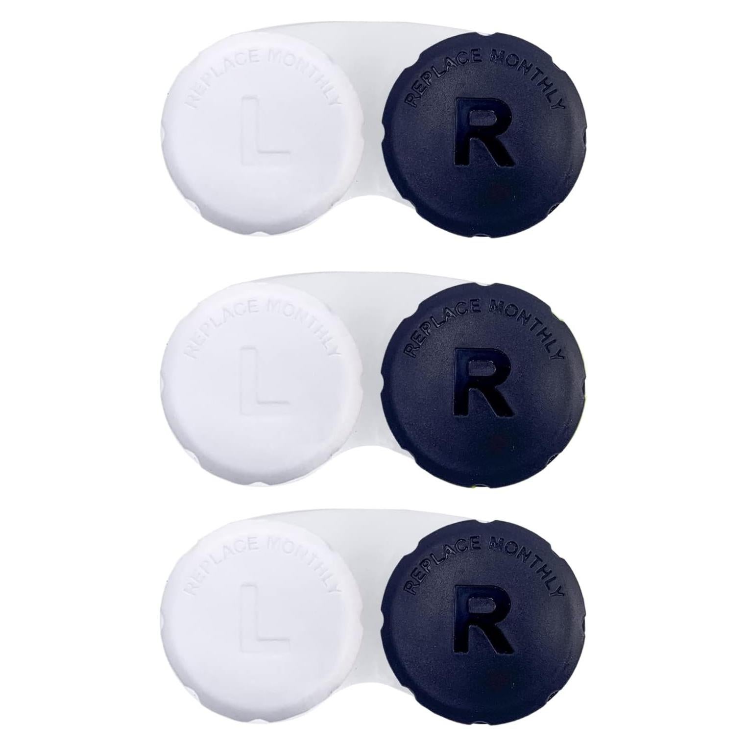 Estuche para Lentes de Contacto RHUI Negro - Paquete de 3