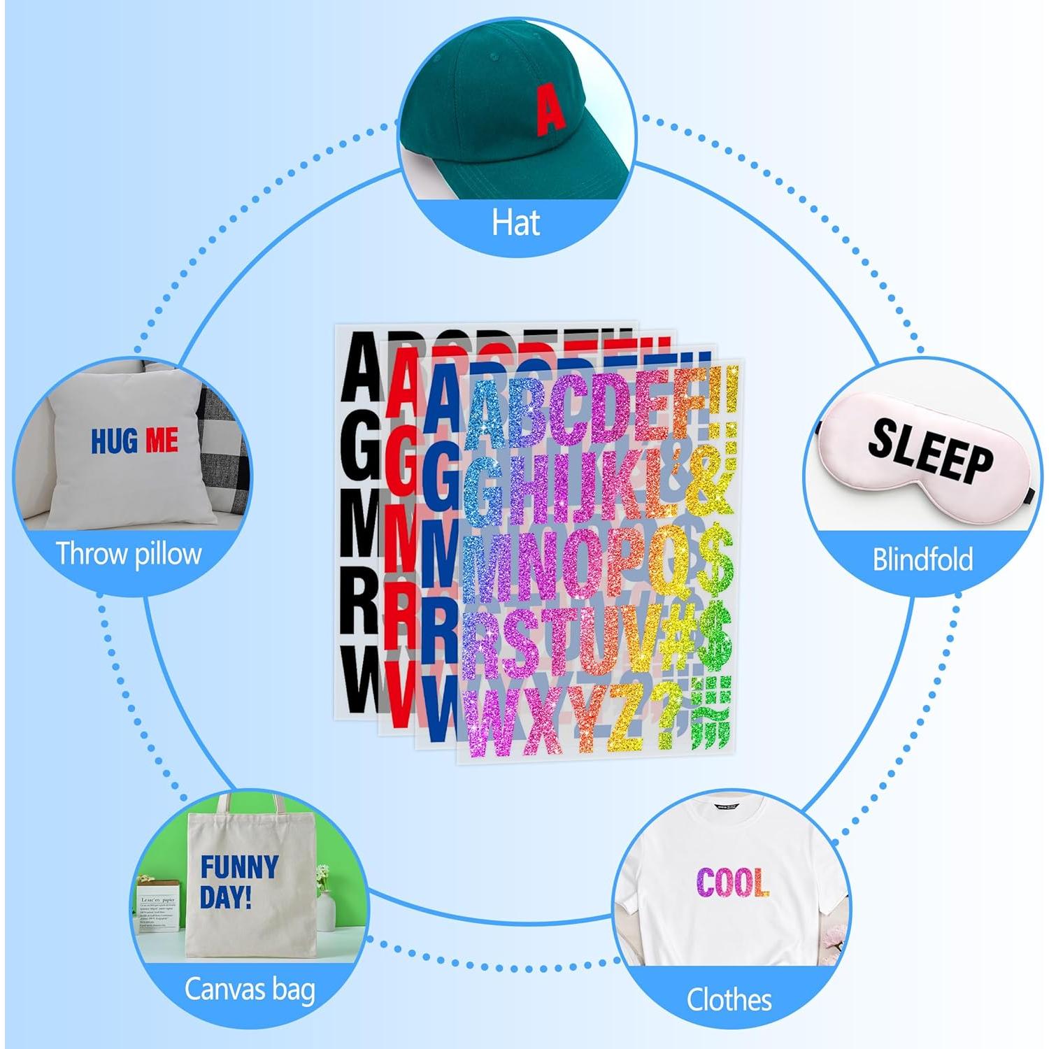Letras Termoadhesivas LUHIMO 352 Piezas 2 Pulgadas Coloridas