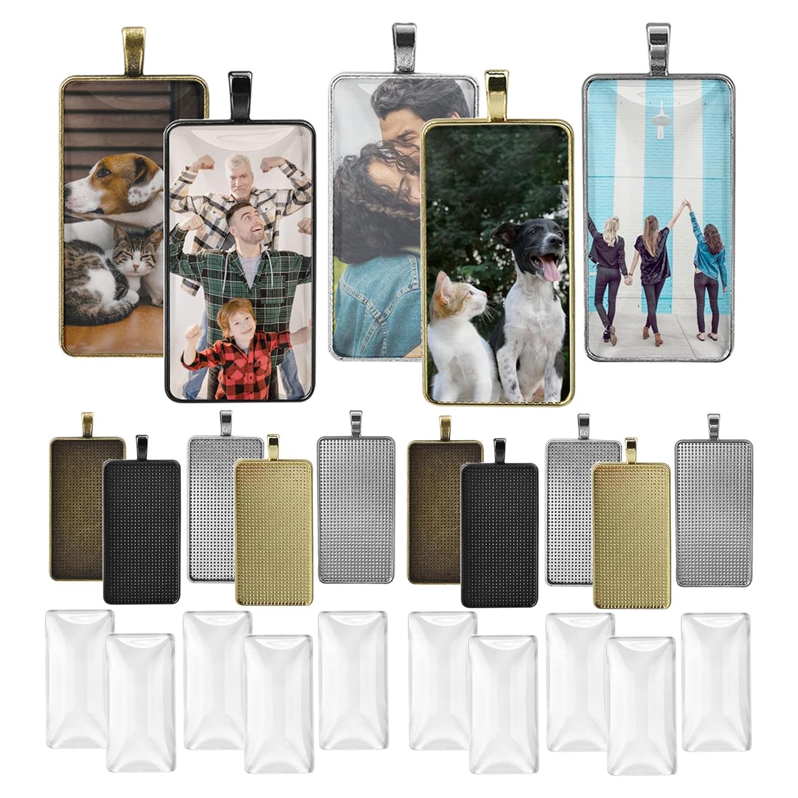 Kit de 30 Trays Rectangulares DROLE con Cabochones 25x50mm