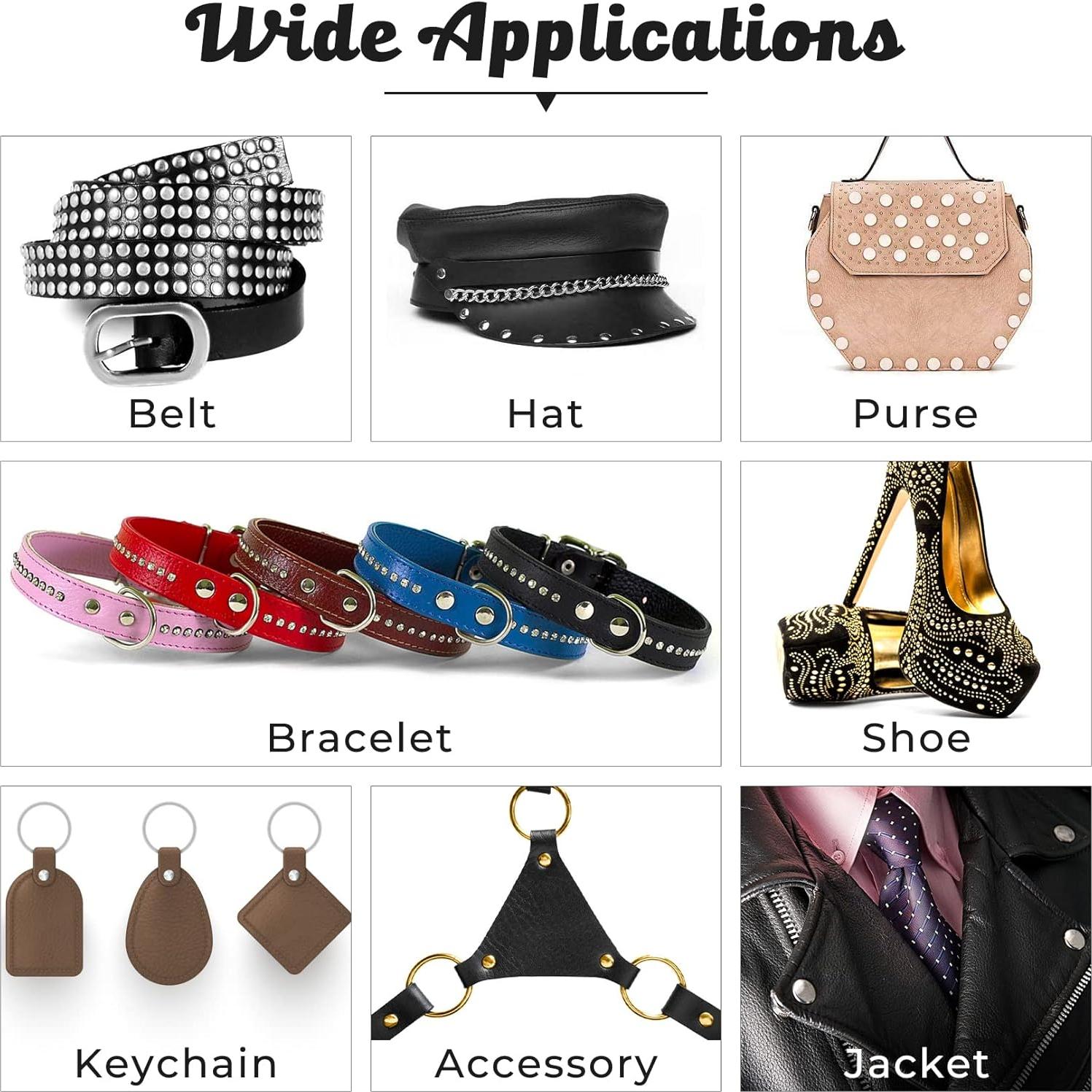 Kit de Remaches de Cuero JETMORE 420 Piezas 4 Colores 3 Tamaños