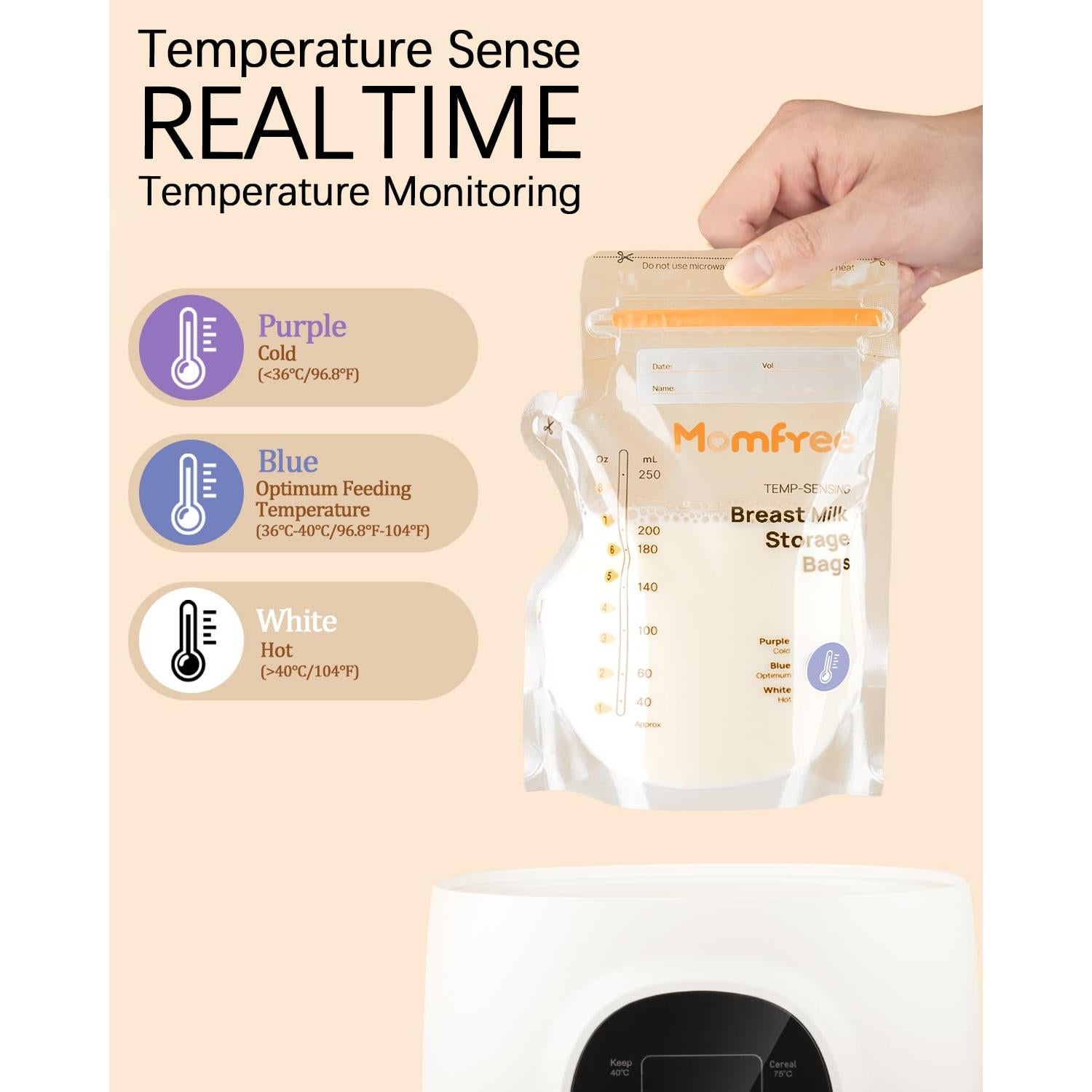 Bolsas de Almacenamiento de Leche Materna Momfree 60pcs 240mL