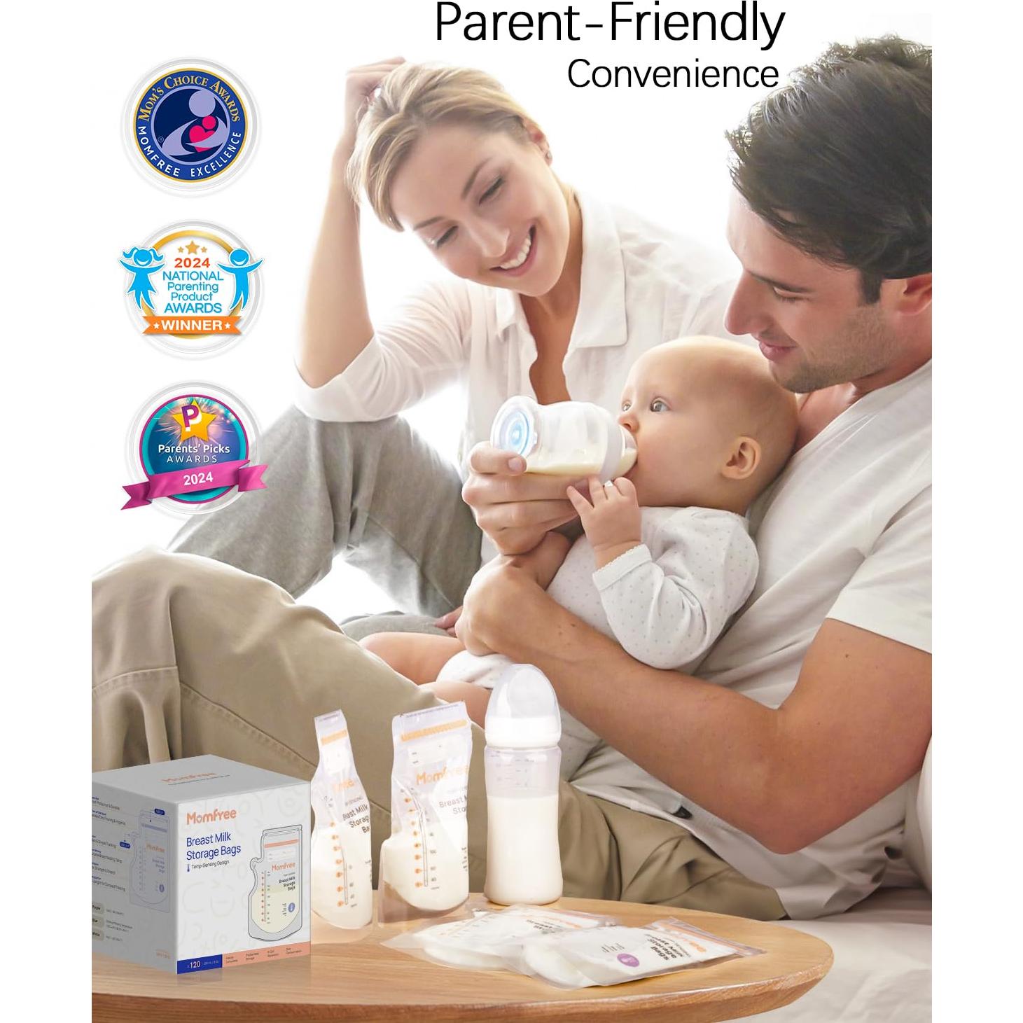 Bolsas de Almacenamiento de Leche Materna Momfree 60pcs 240mL