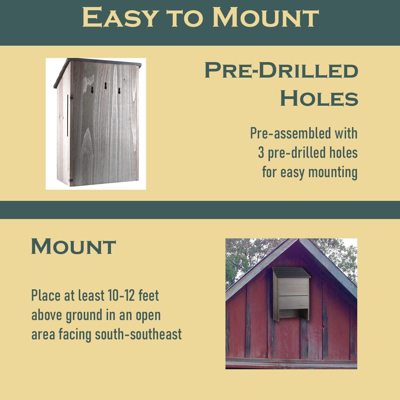 Casa de Murciélagos Grande North States 300 Murciélagos Gris