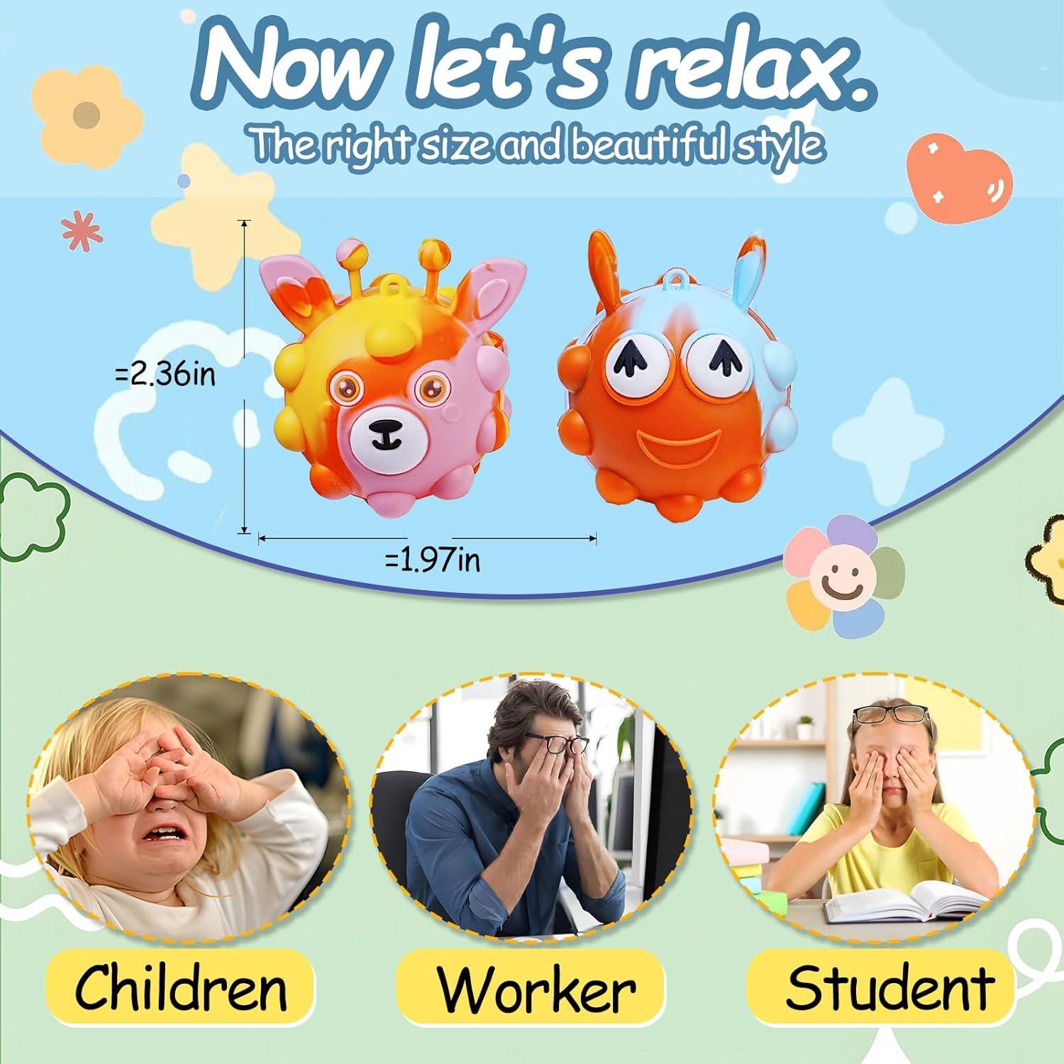 Paquete de 9 Bolas Antiestrés de Silicona para Niños y Adultos