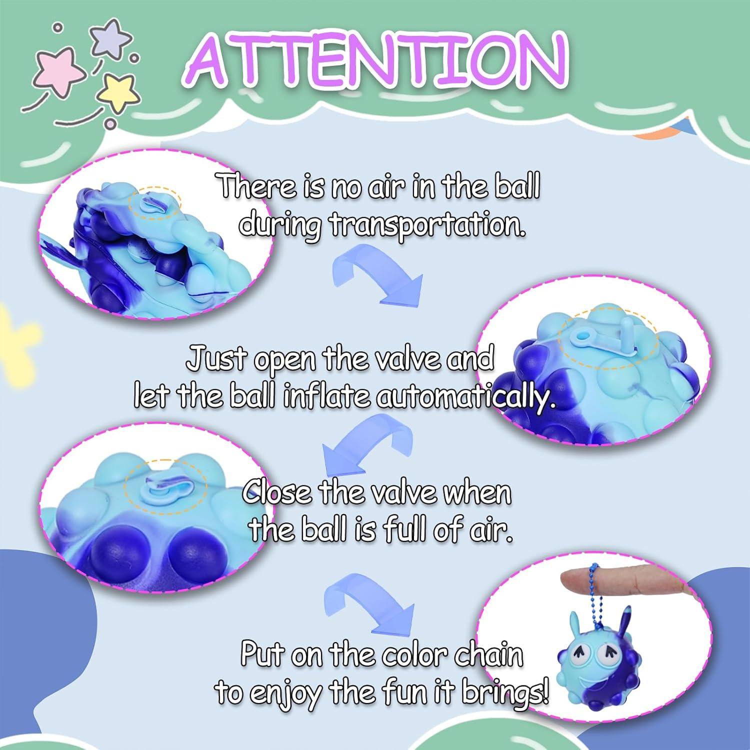 Paquete de 9 Bolas Antiestrés de Silicona para Niños y Adultos