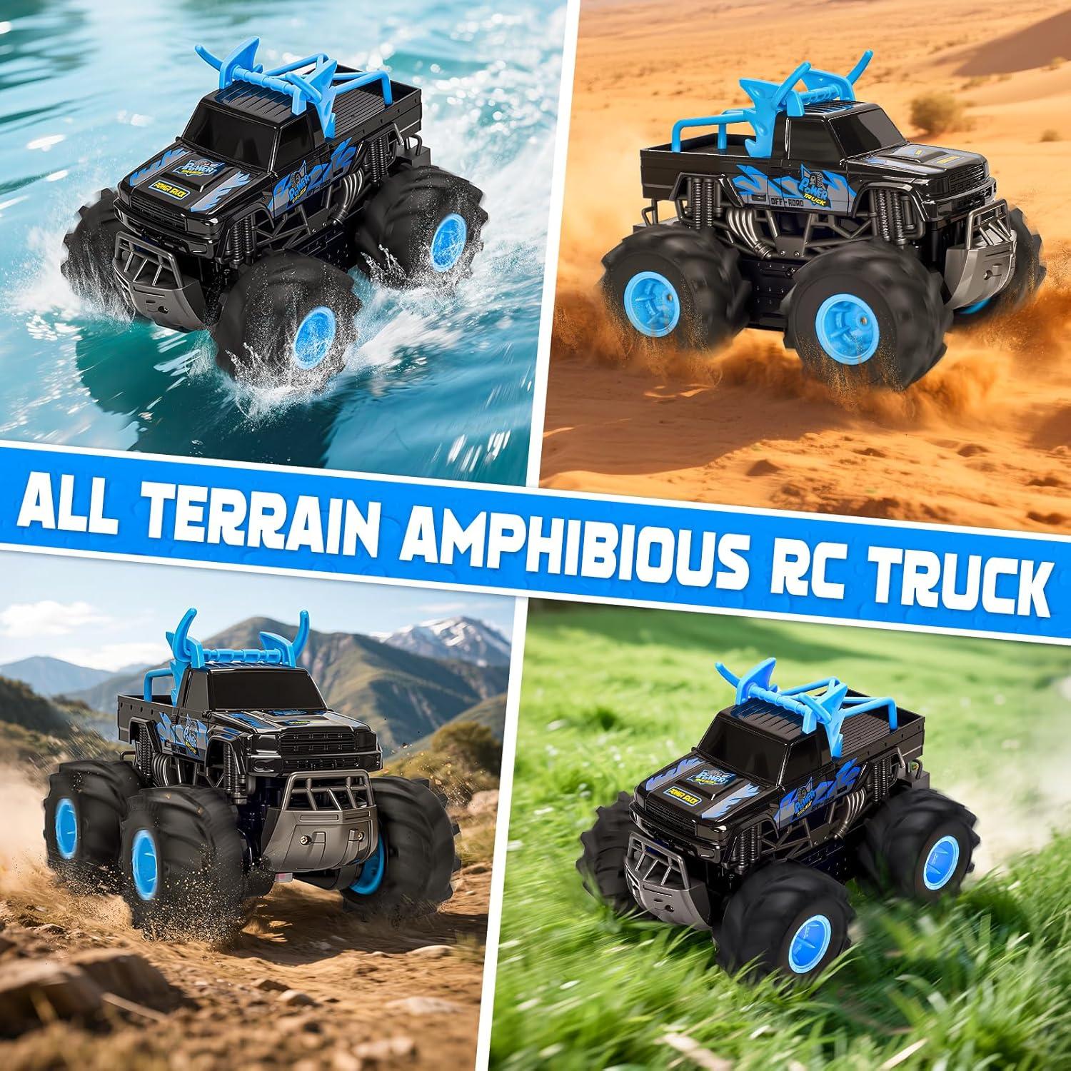 Coche RC Todo Terreno BainGesk 1:16 Impermeable Azul