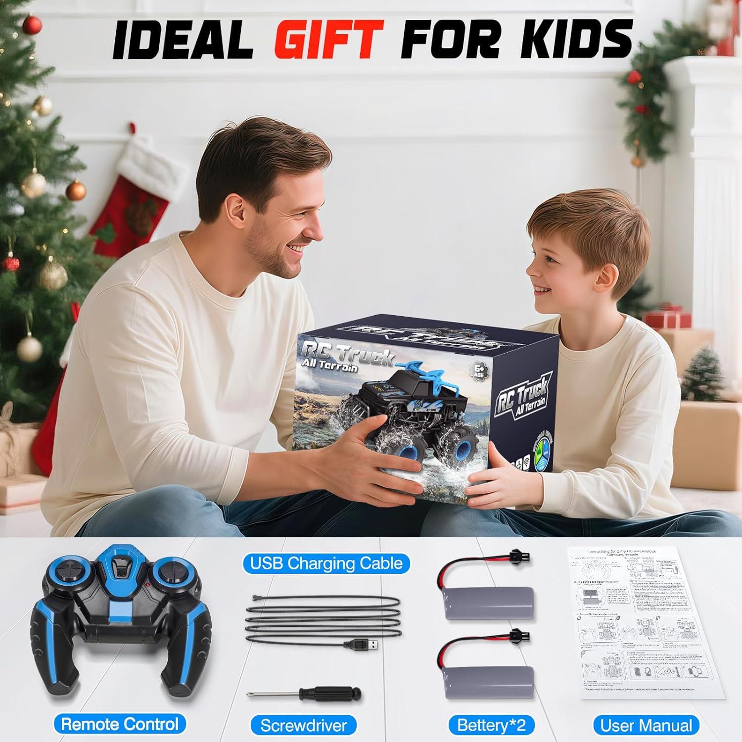 Coche RC Todo Terreno BainGesk 1:16 Impermeable Azul