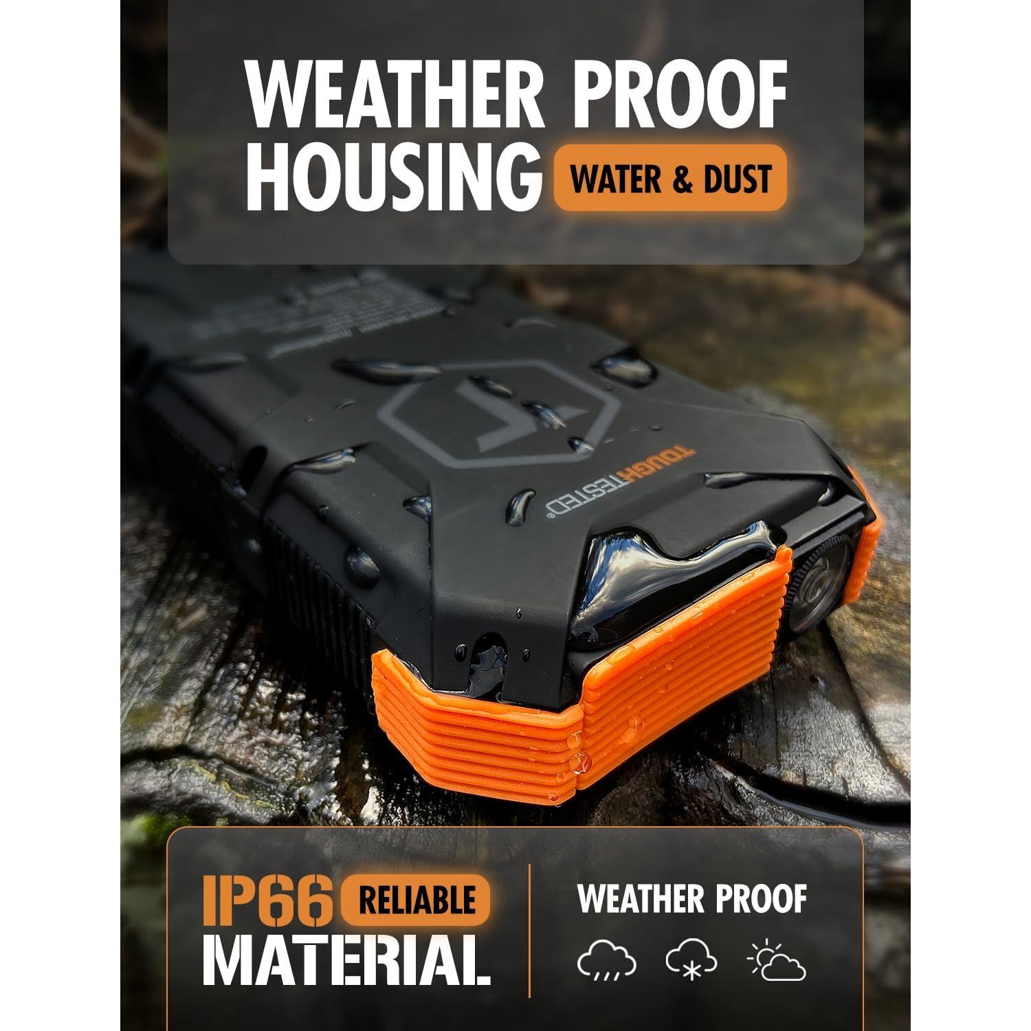 Banco de energía solar ToughTested 24000mAh con USB-C