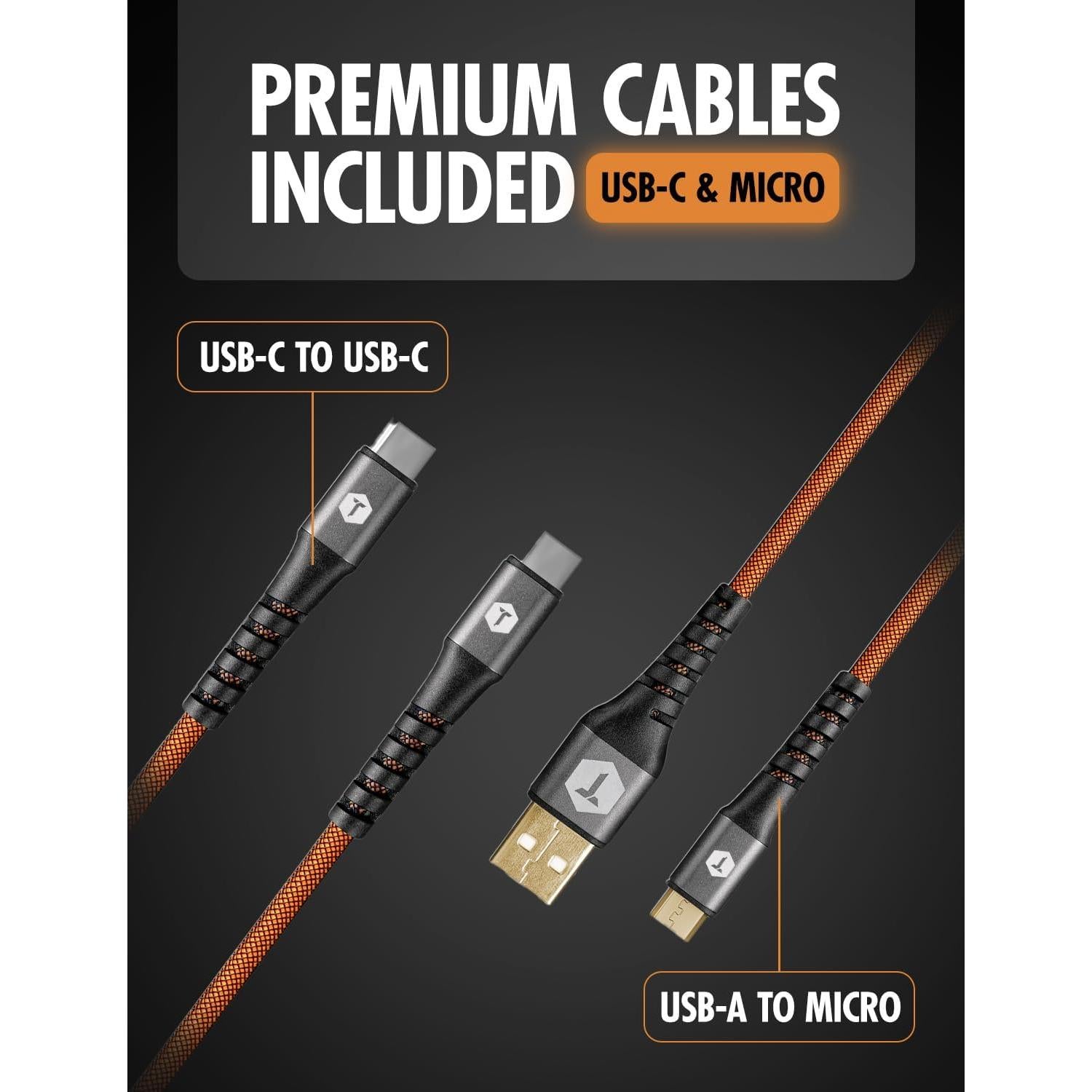 Banco de energía solar ToughTested 24000mAh con USB-C