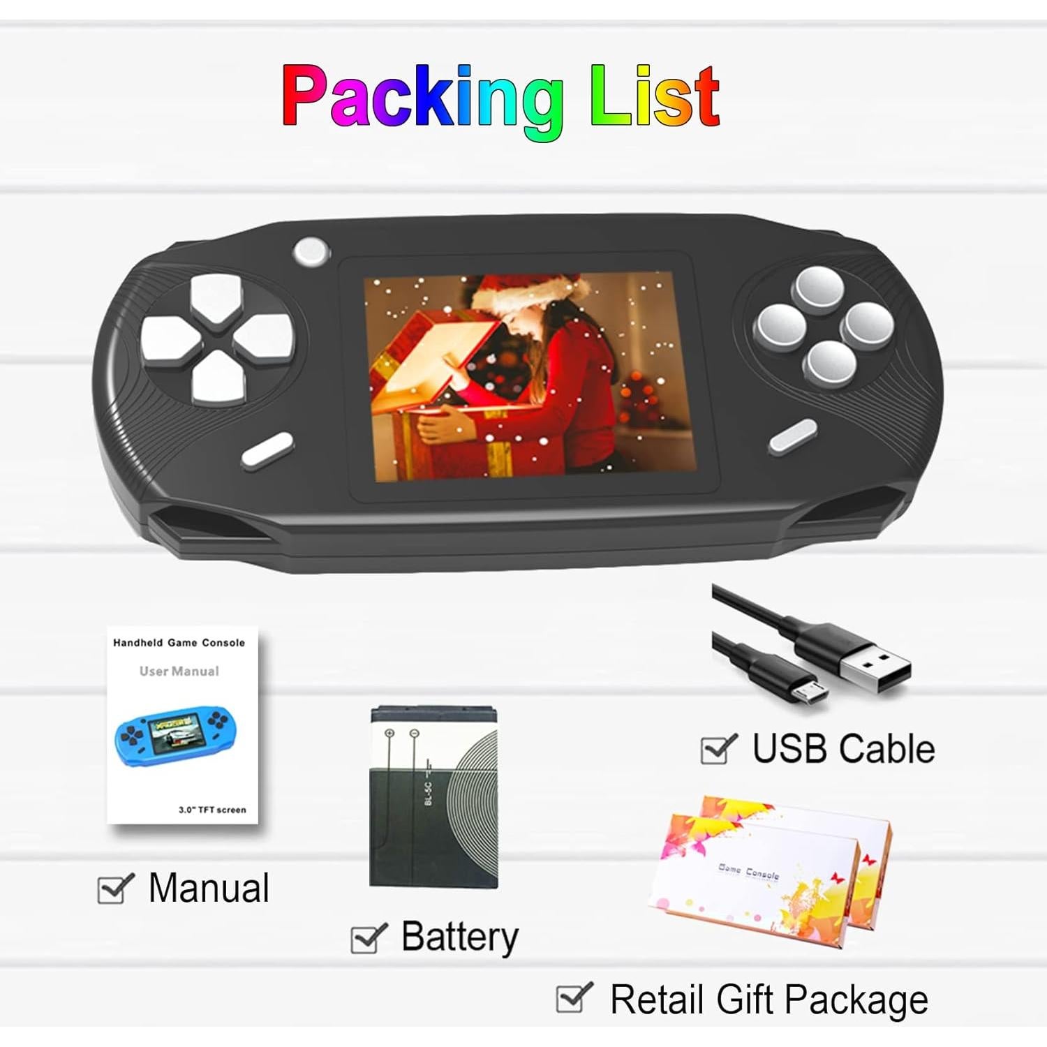 Consola de Juegos Portátil Beijue LD10X 100 Juegos HD 3"