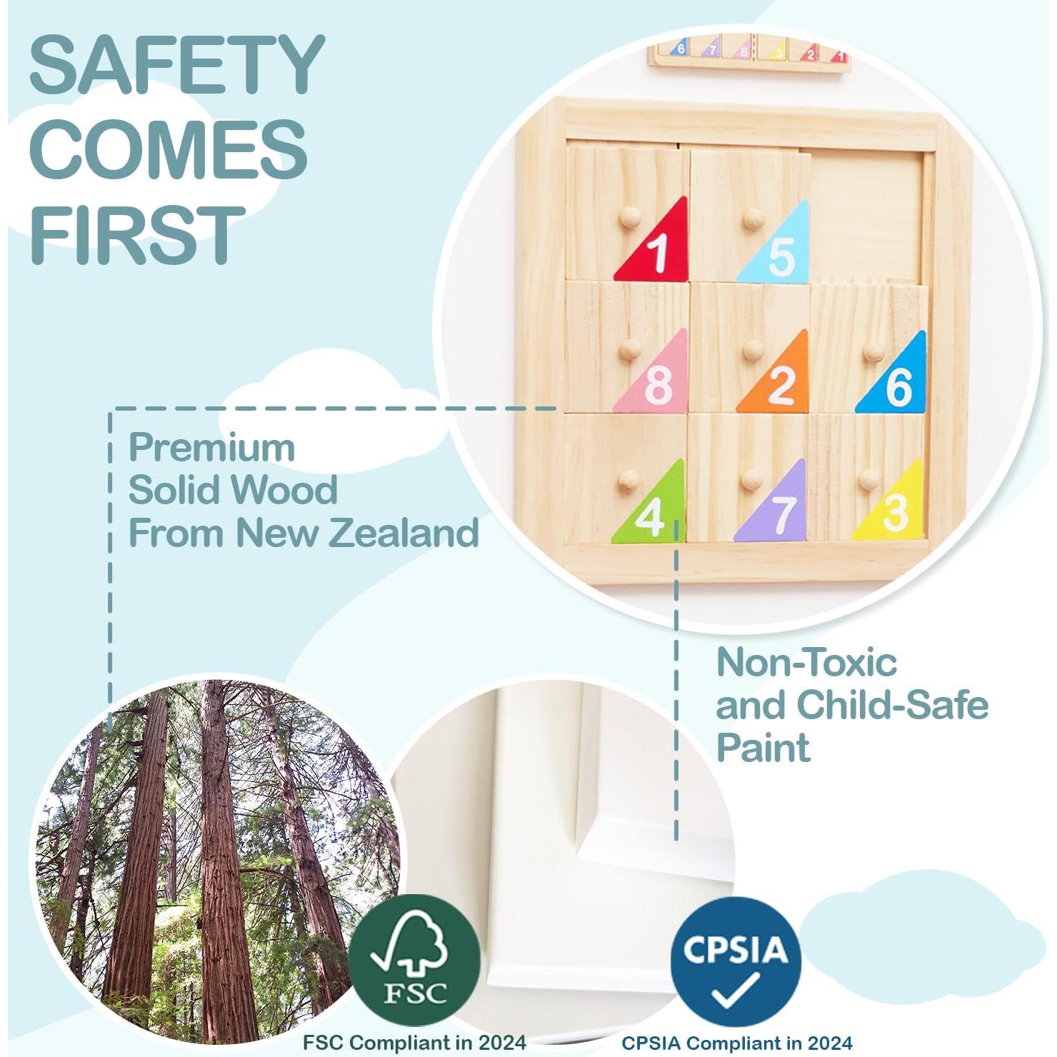 Tablero Sensorial Montessori Monlàurd 129.5x53.3cm 6M+