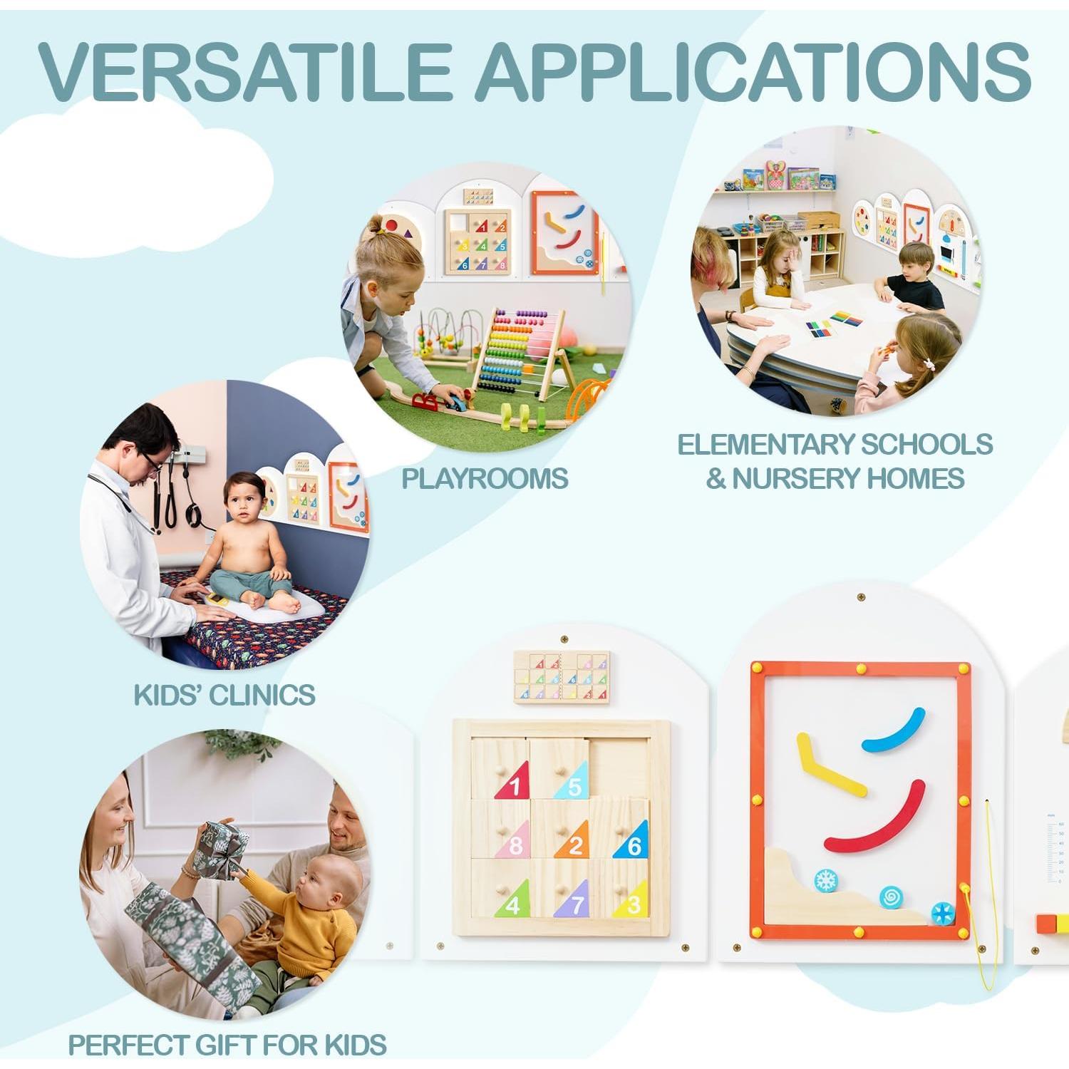 Tablero Sensorial Montessori Monlàurd 129.5x53.3cm 6M+